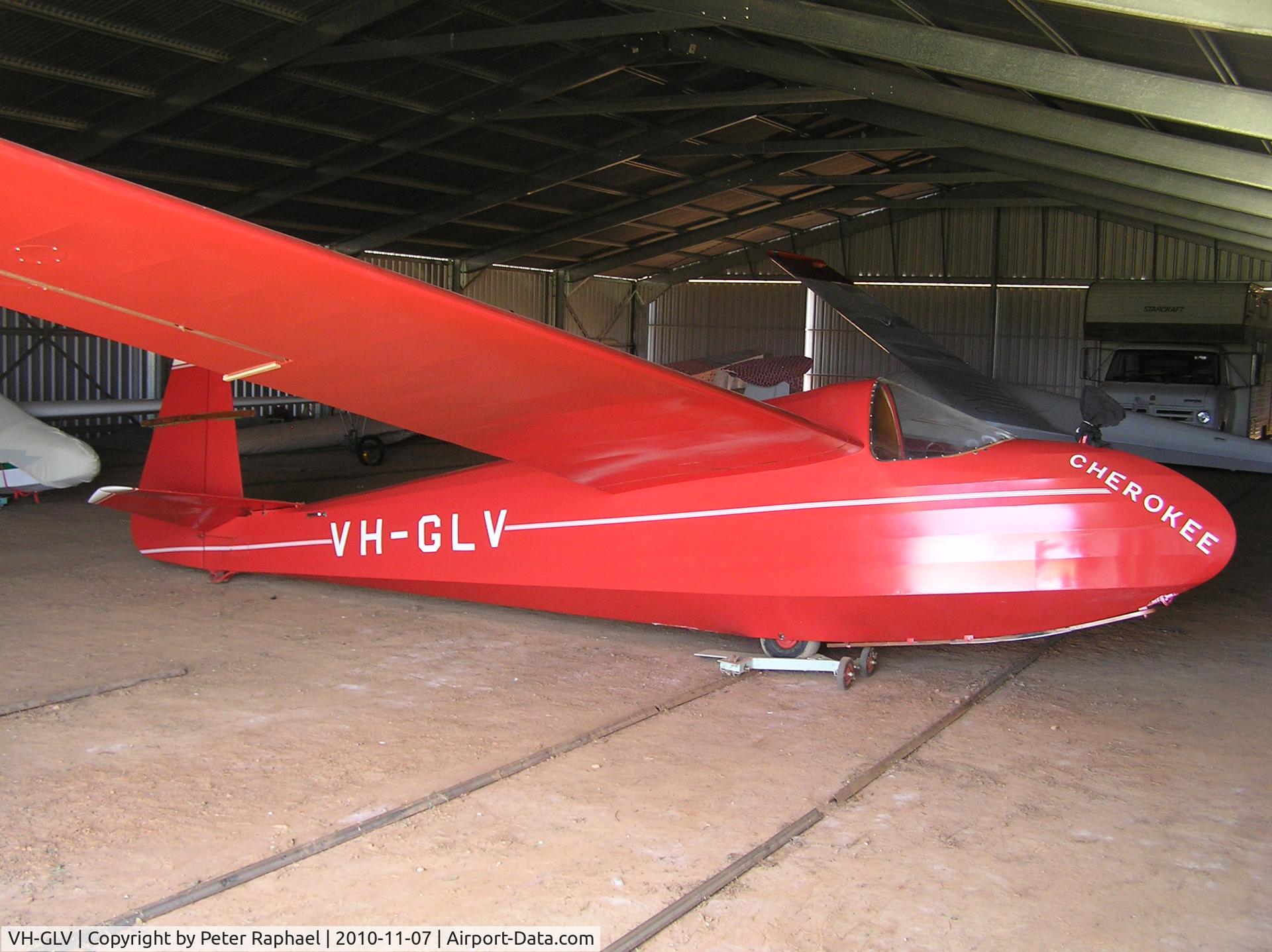 VH-GLV, 1959 Hall Cherokee II C/N GFA-HB-40, In storage pending restoration, at the Bendigo Gliding Club.