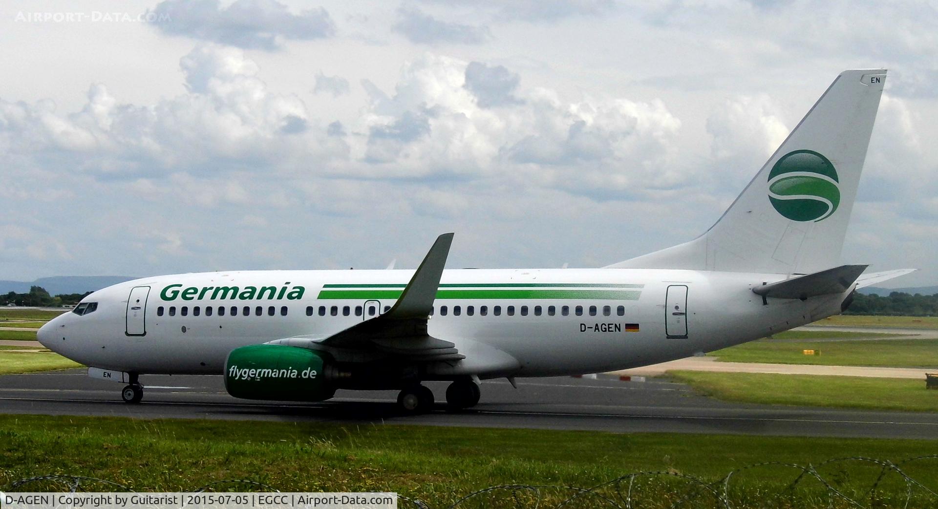 D-AGEN, 1998 Boeing 737-75B C/N 28100, At Manchester