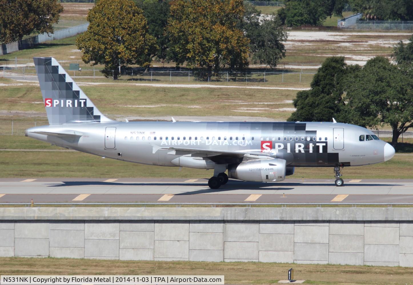 N531NK, 2007 Airbus A319-132 C/N 3026, Spirit