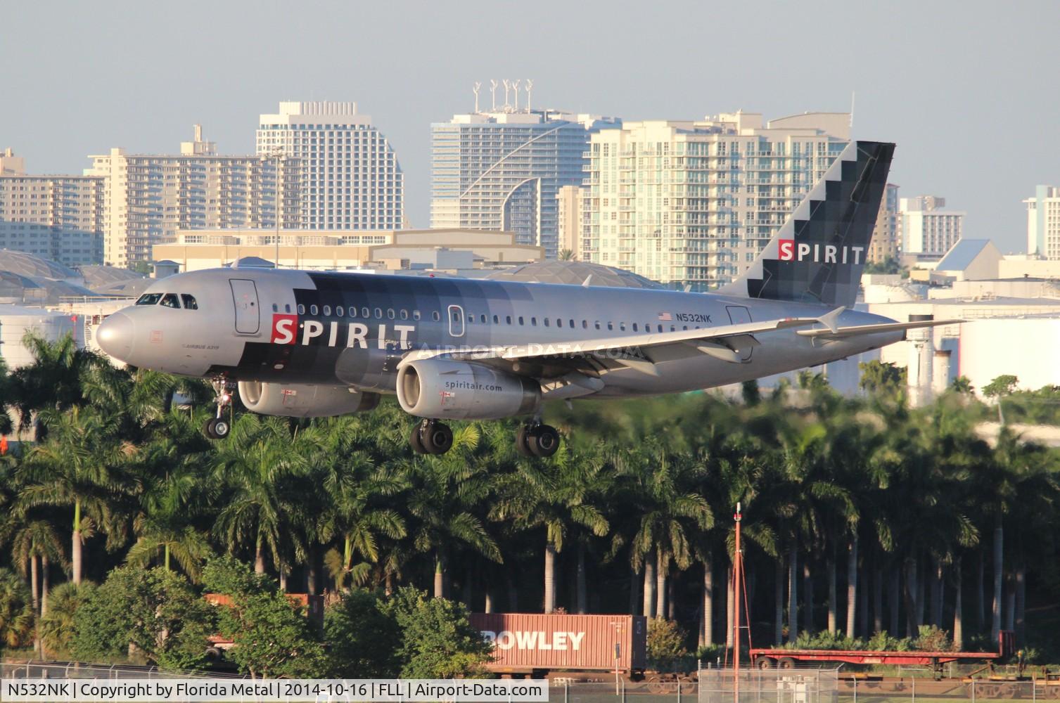 N532NK, 2007 Airbus A319-132 C/N 3165, Spirit