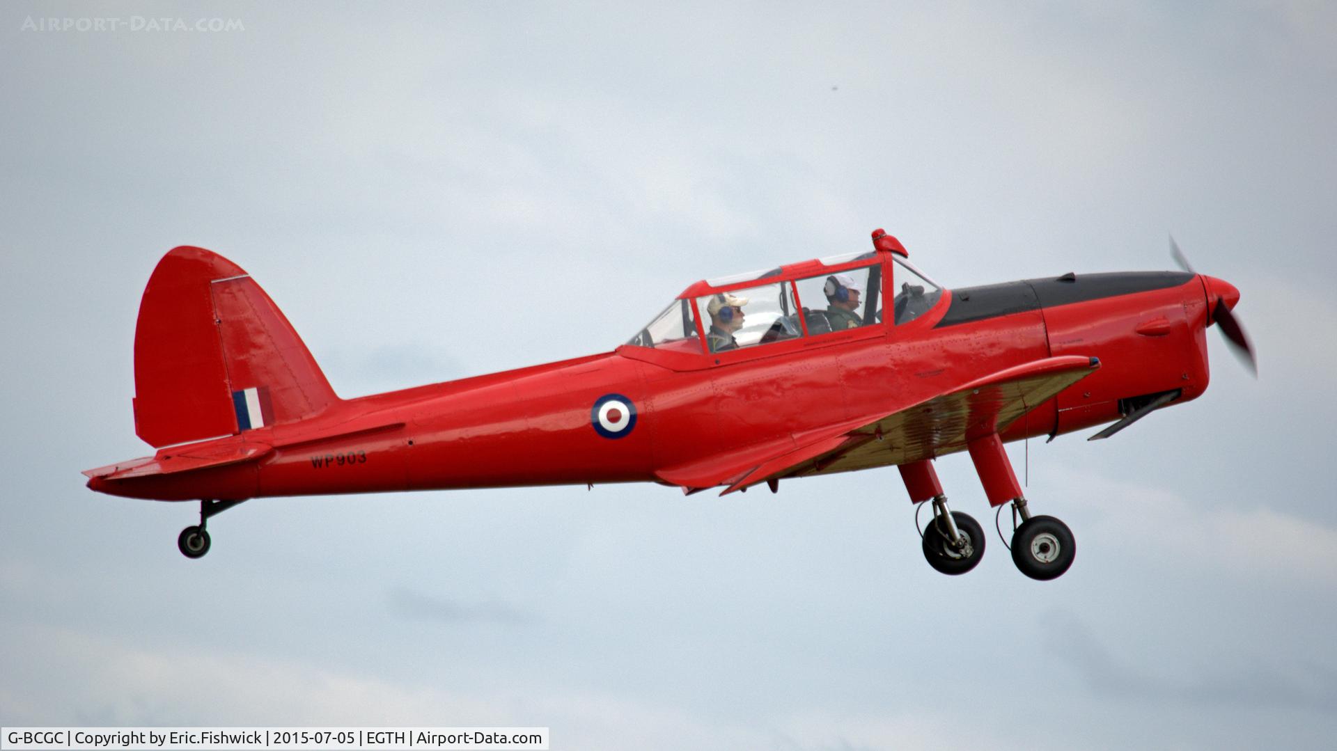 G-BCGC, 1952 De Havilland DHC-1 Chipmunk T.10 C/N C1/0776, 42. WP903 departing the Shuttleworth Military Pagent Airshow, July 2015.