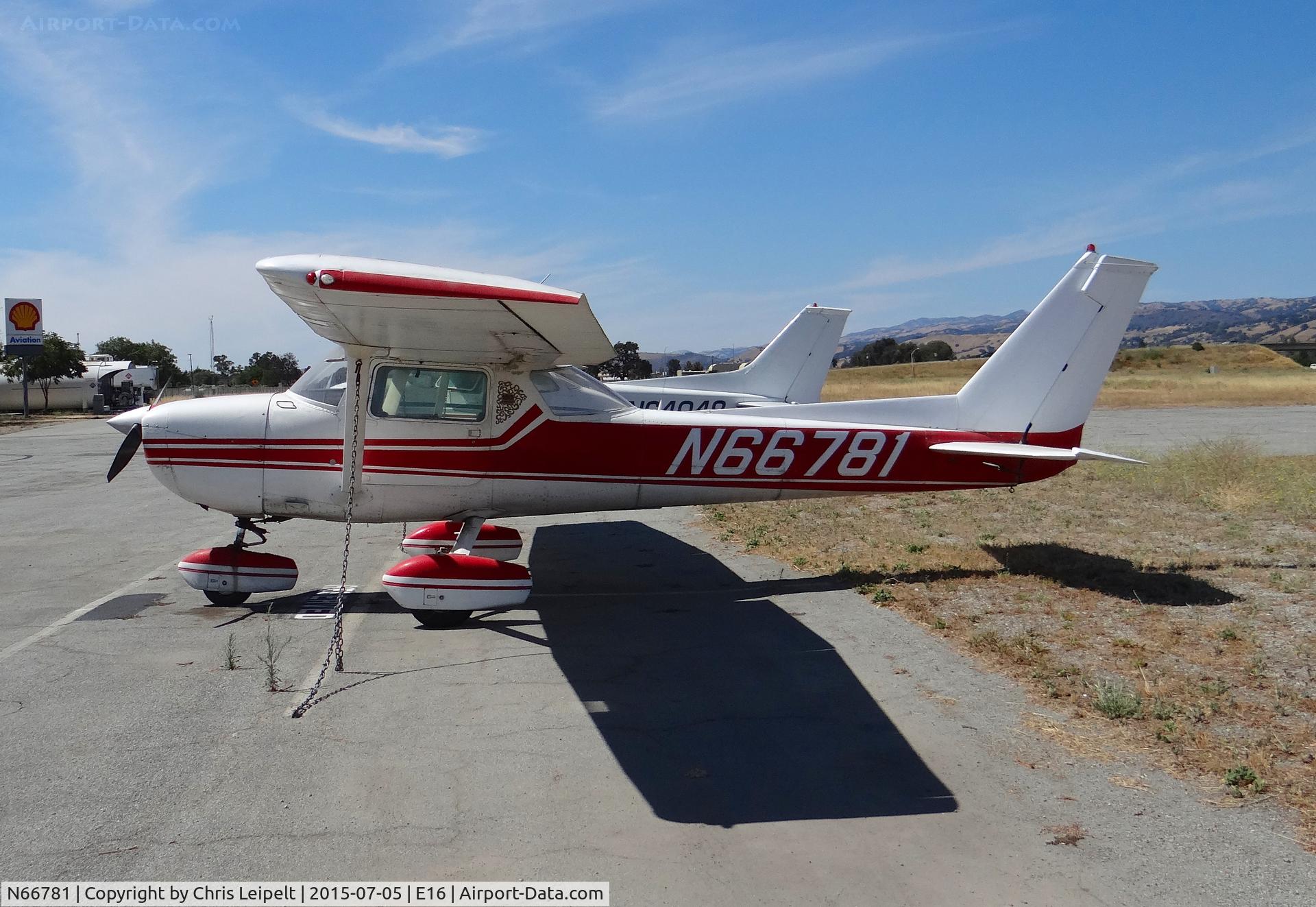 N66781, 1974 Cessna 150M C/N 15076274, A local 1974 Cessna 150 used for flight training for Magnum Aviation parked at South County Airport, CA.