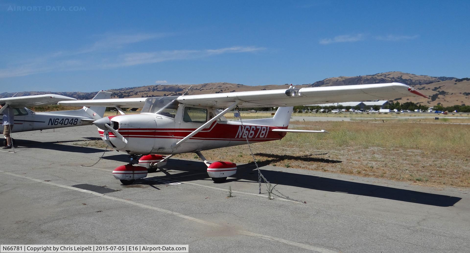 N66781, 1974 Cessna 150M C/N 15076274, A local 1974 Cessna 150 used for flight training for Magnum Aviation parked at South County Airport, CA.
