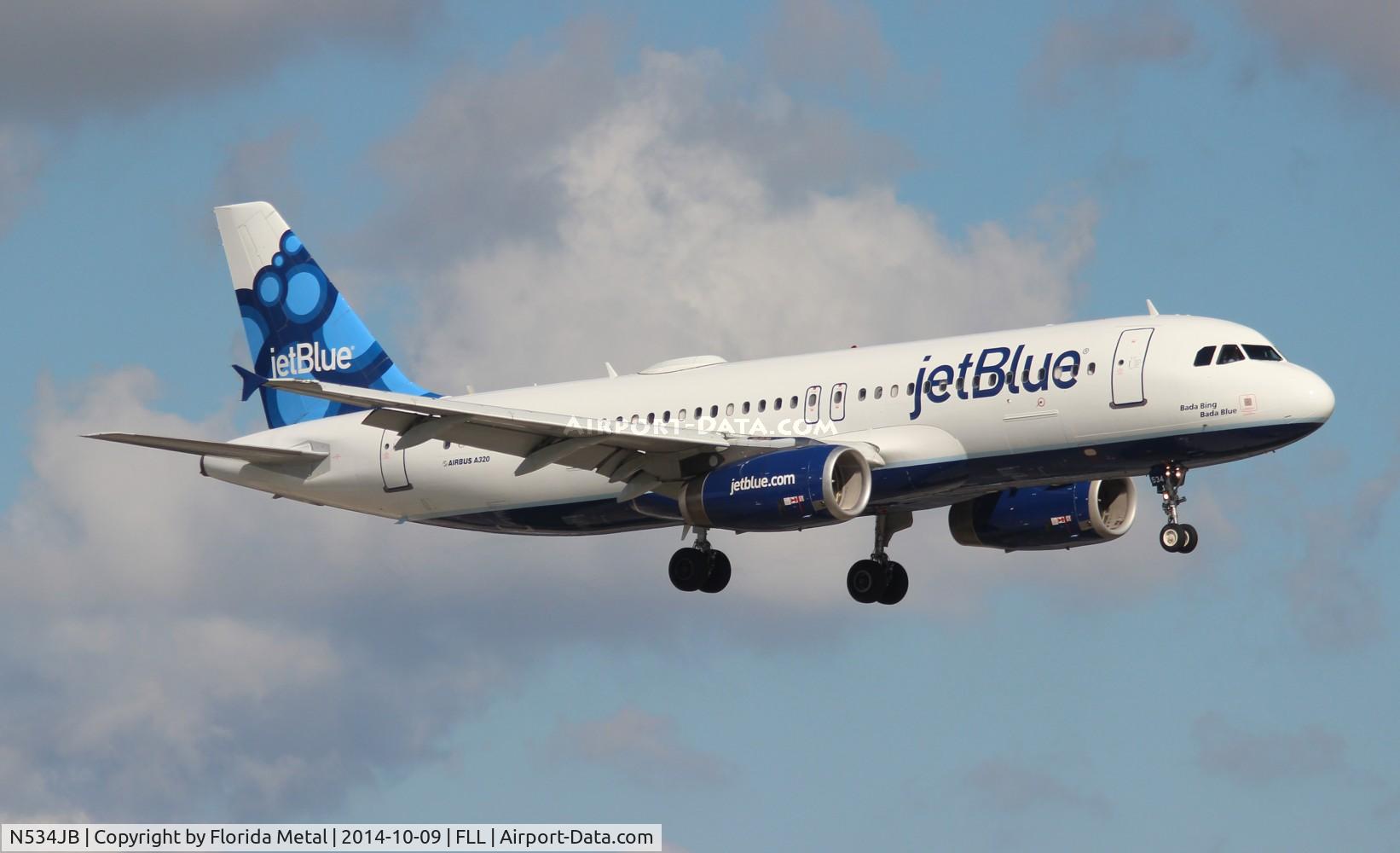 N534JB, 2002 Airbus A320-232 C/N 1705, Jet Blue