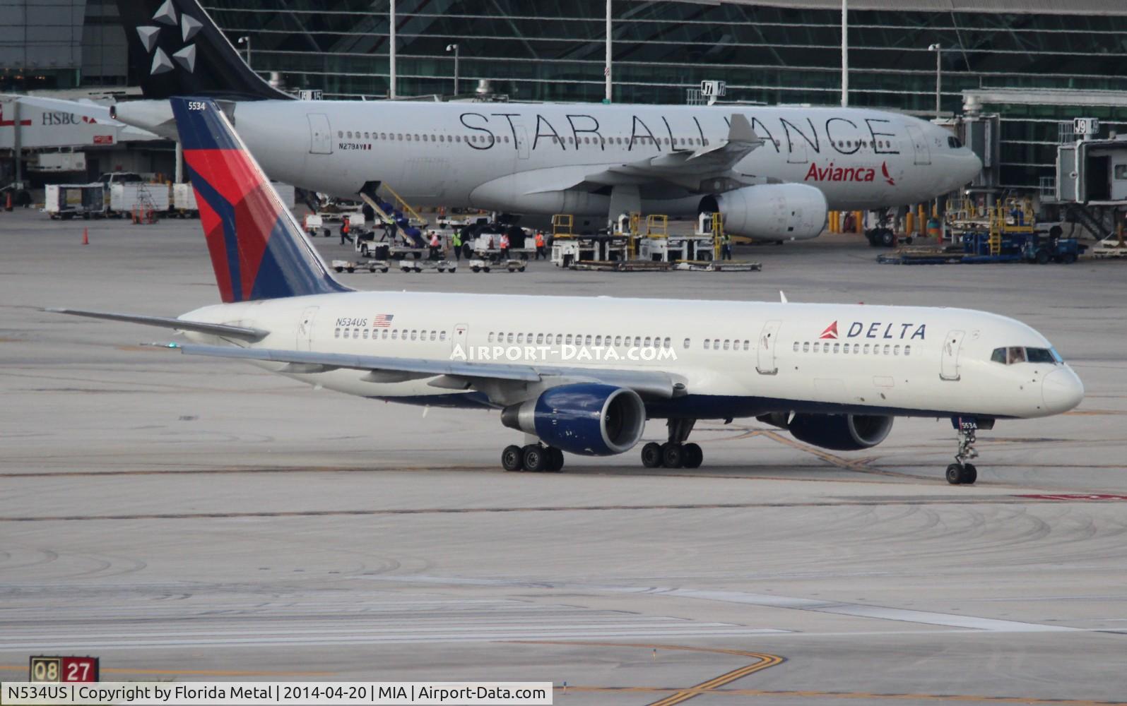 N534US, 1988 Boeing 757-251 C/N 24265, Delta
