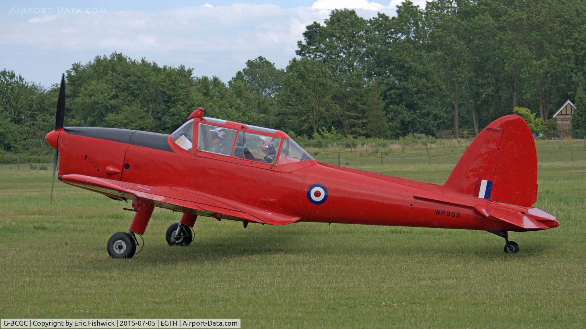 G-BCGC, 1952 De Havilland DHC-1 Chipmunk T.10 C/N C1/0776, 1. WP903 preparing to depart the Shuttleworth Military Pagent Airshow, July 2015.