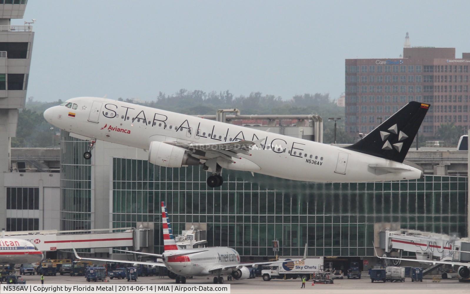 N536AV, 2012 Airbus A320-214 C/N 5360, Avianca Star Alliance