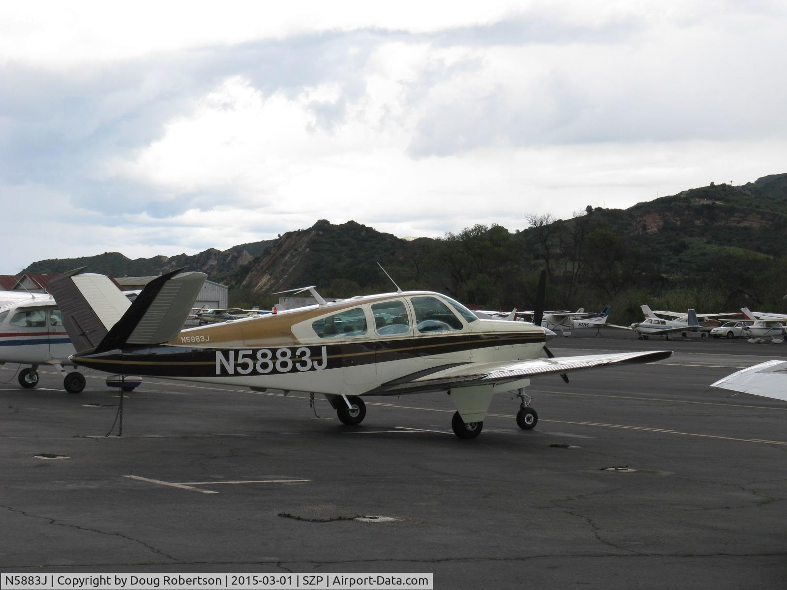 N5883J, 1965 Beech S35 Bonanza C/N D-7874, 1965 Beech S35 BONANZA, Continental IO-520-B 285 Hp,  S model stretched for optional 6 seats and first Bonanza with 285 Hp.