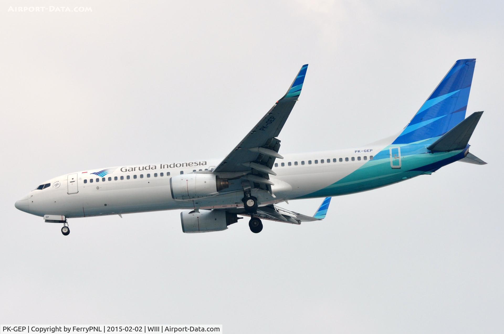 PK-GEP, 2001 Boeing 737-8AS C/N 29931, Garuda B738