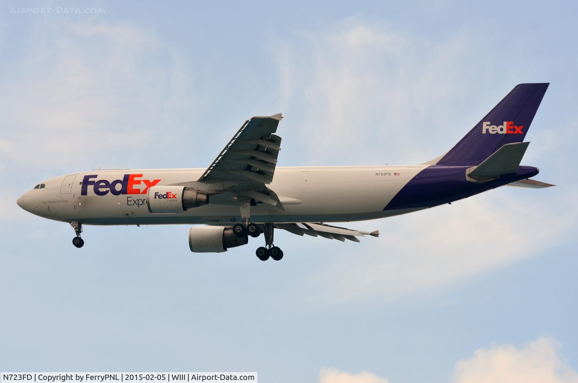 N723FD, 1990 Airbus A300B4-622R C/N 543, Fedex A306F landing in CGK
