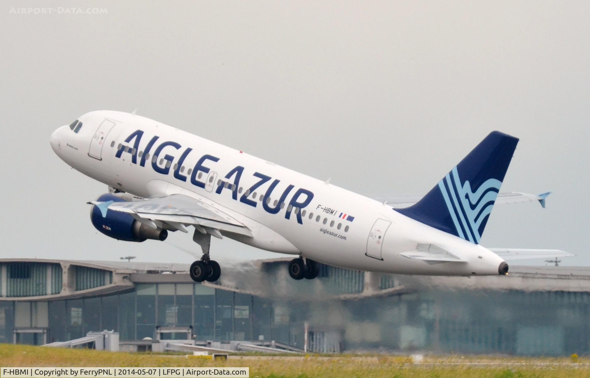 F-HBMI, 1996 Airbus A319-114 C/N 639, Aigle Azur A319 lifting-off in CDG