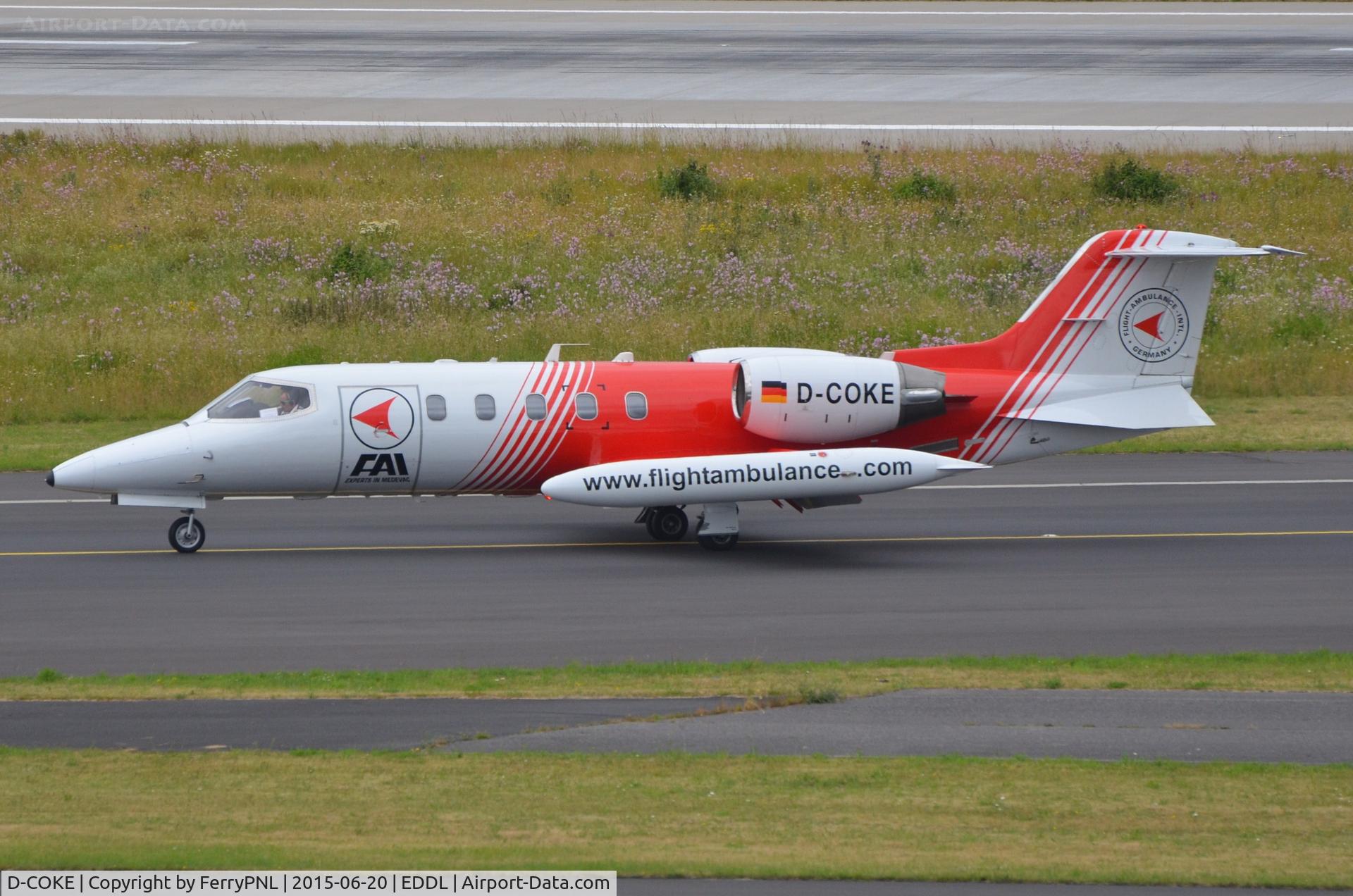 D-COKE, 1981 Gates Learjet 35A C/N 35A-447, Learjet 35A in use as ambulance plane.