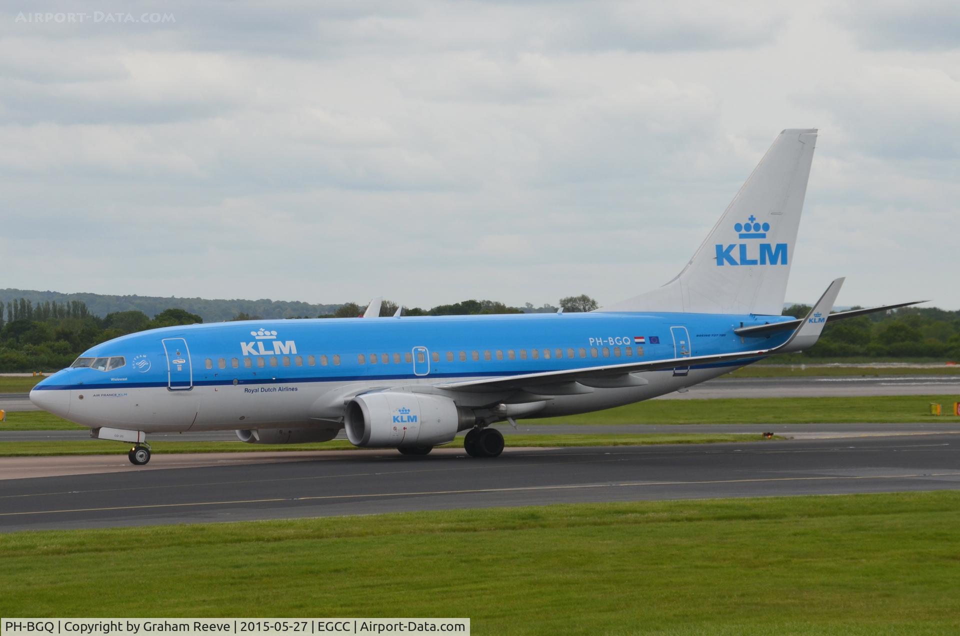 PH-BGQ, 2011 Boeing 737-7K2 C/N 39256, Just landed at Manchester.