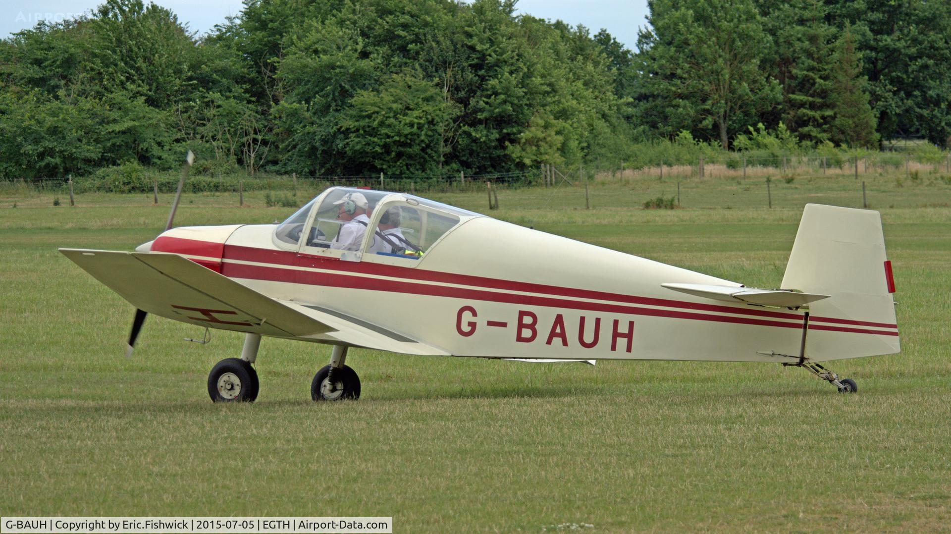 G-BAUH, 1958 Jodel D-112 C/N 870, 1. G-BAUH preparing to depart the Shuttleworth Military Pagent Airshow, July 2015.