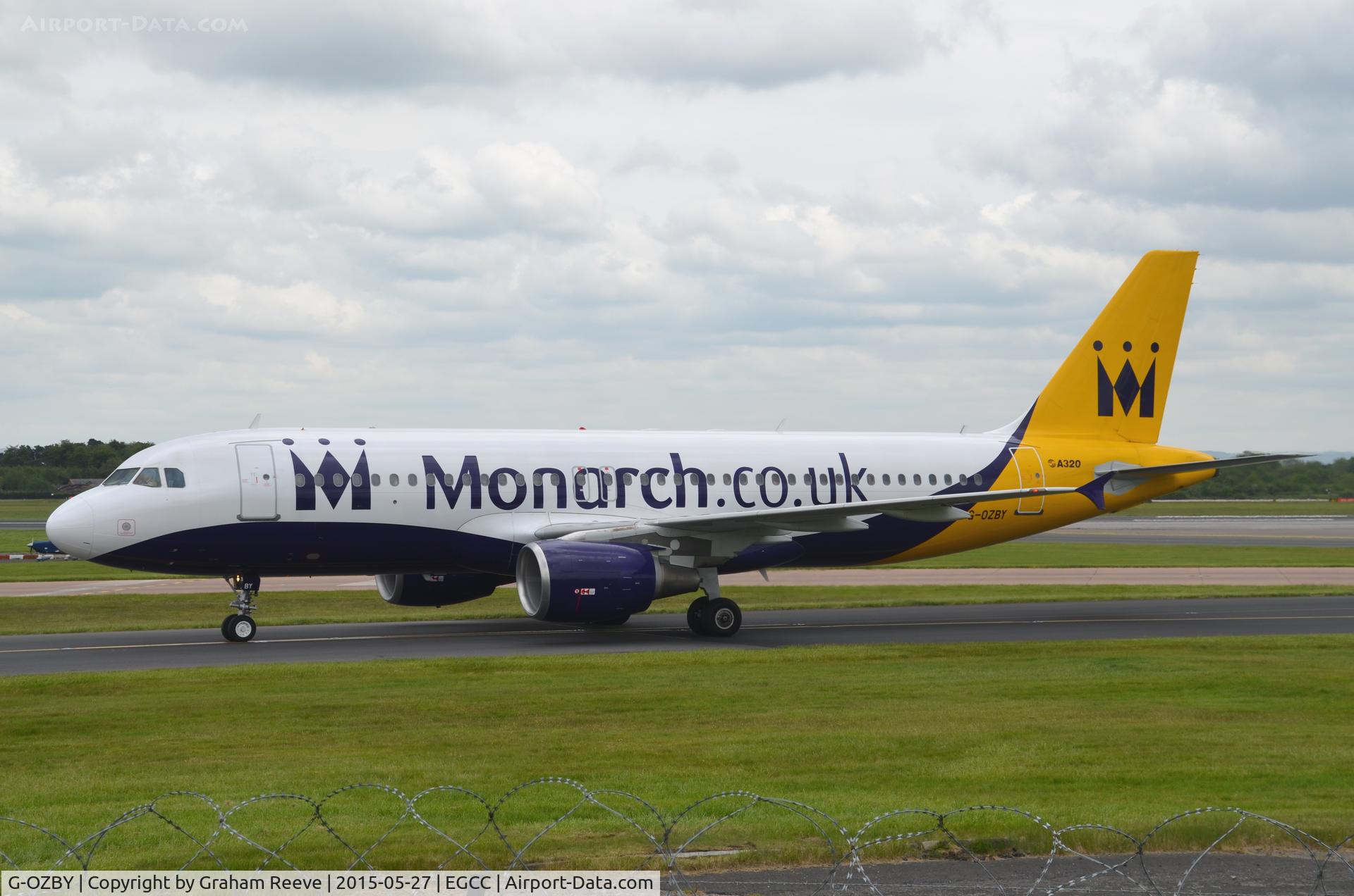 G-OZBY, 2000 Airbus A320-214 C/N 1320, Just landed at Manchester.