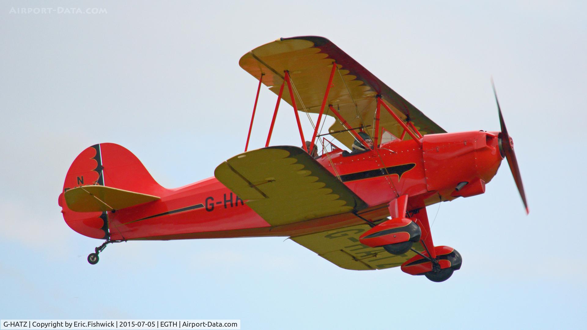 G-HATZ, 1981 Hatz CB-1 C/N 17, 42. G-HATZ departing the Shuttleworth Military Pagent Airshow, July 2015.
