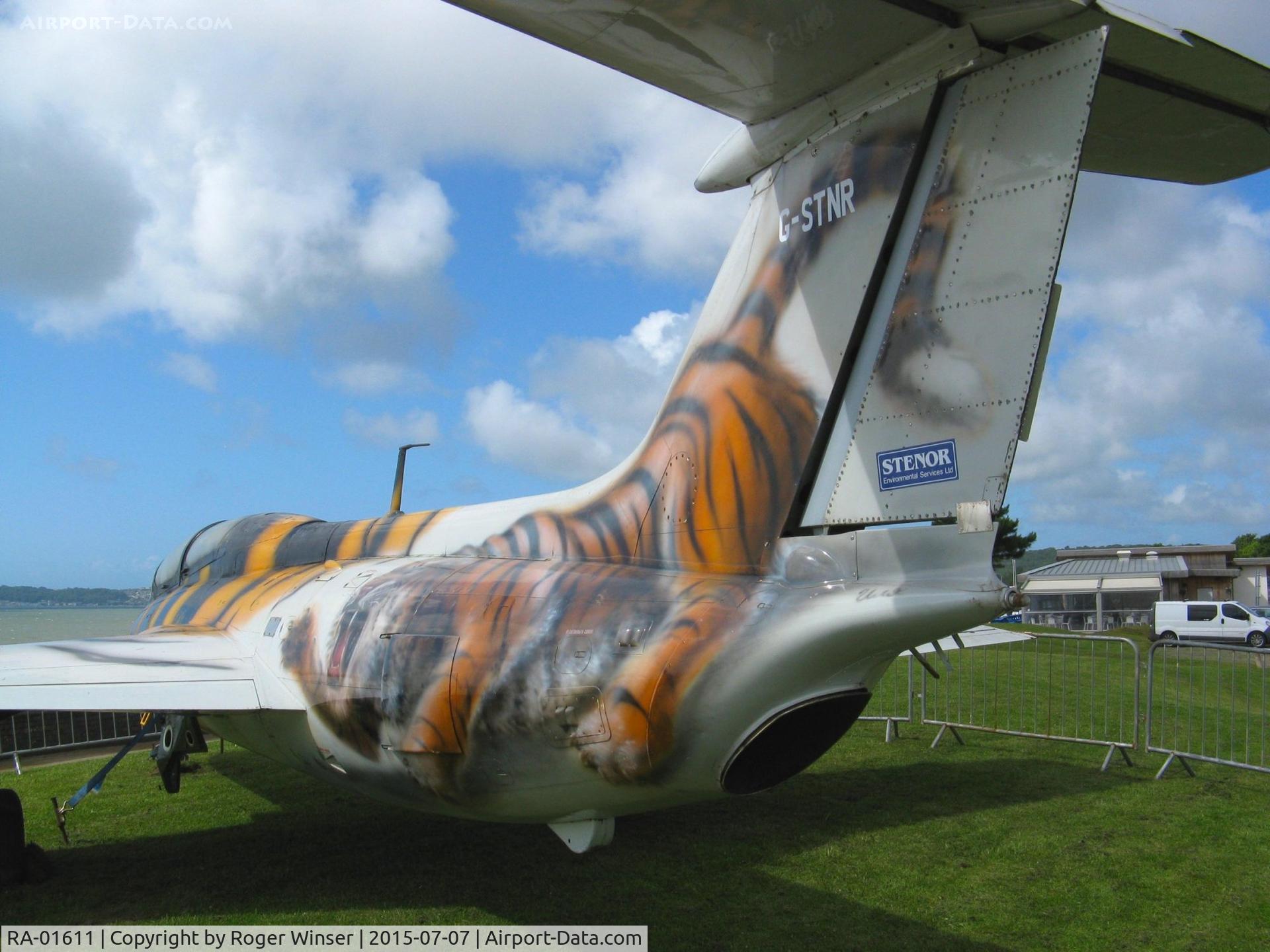 RA-01611, 1972 Aero L-29 Delfin C/N 294699, Off airport. In position as a static exhibit by Swansea Bay foreshore ready for the Wales National Airshow to be held over Swansea Bay, Wales on 11th and 12th July 2015. The aircraft was built in 1972.