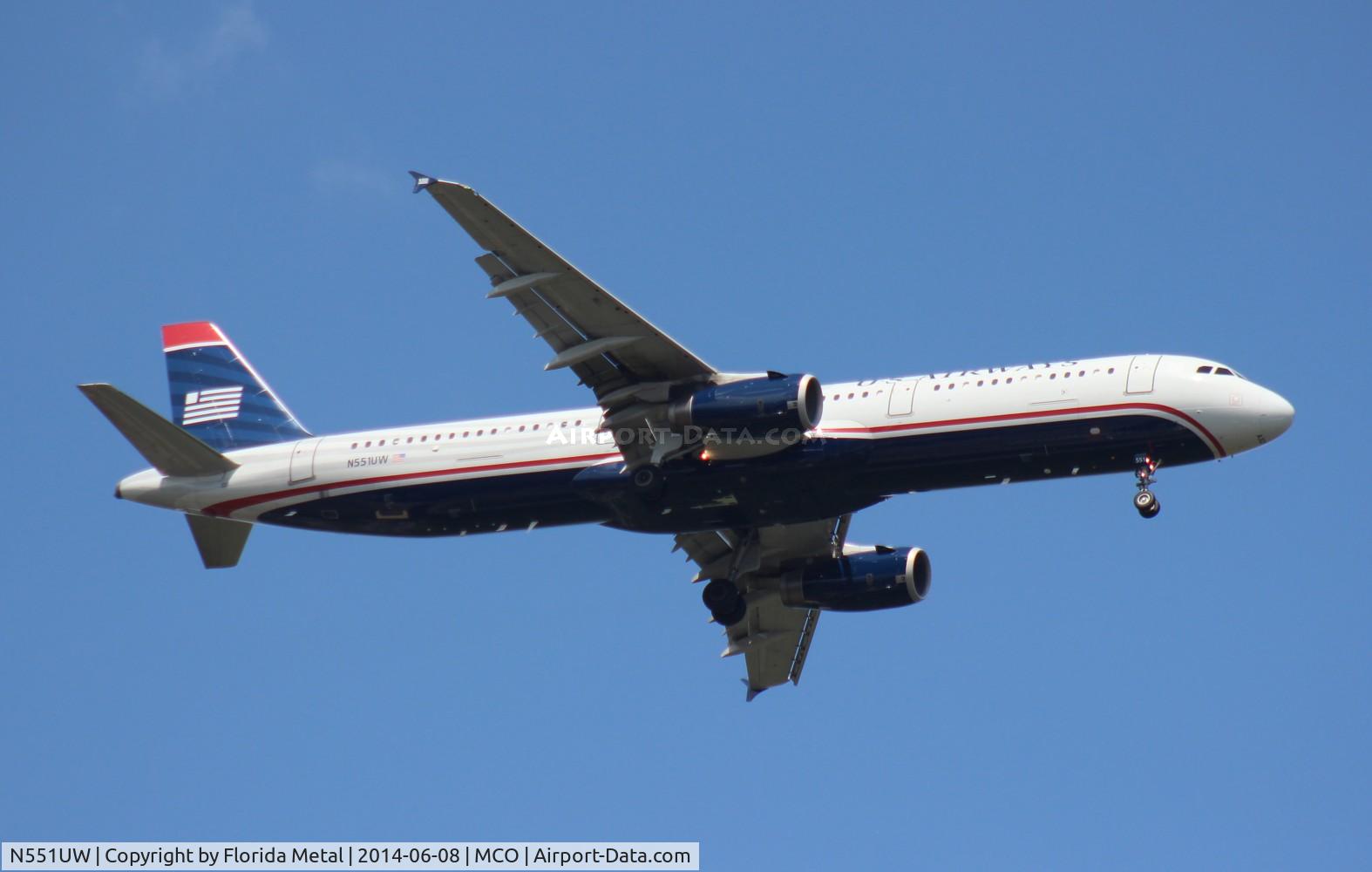 N551UW, 2011 Airbus A321-231 C/N 4940, US Airways