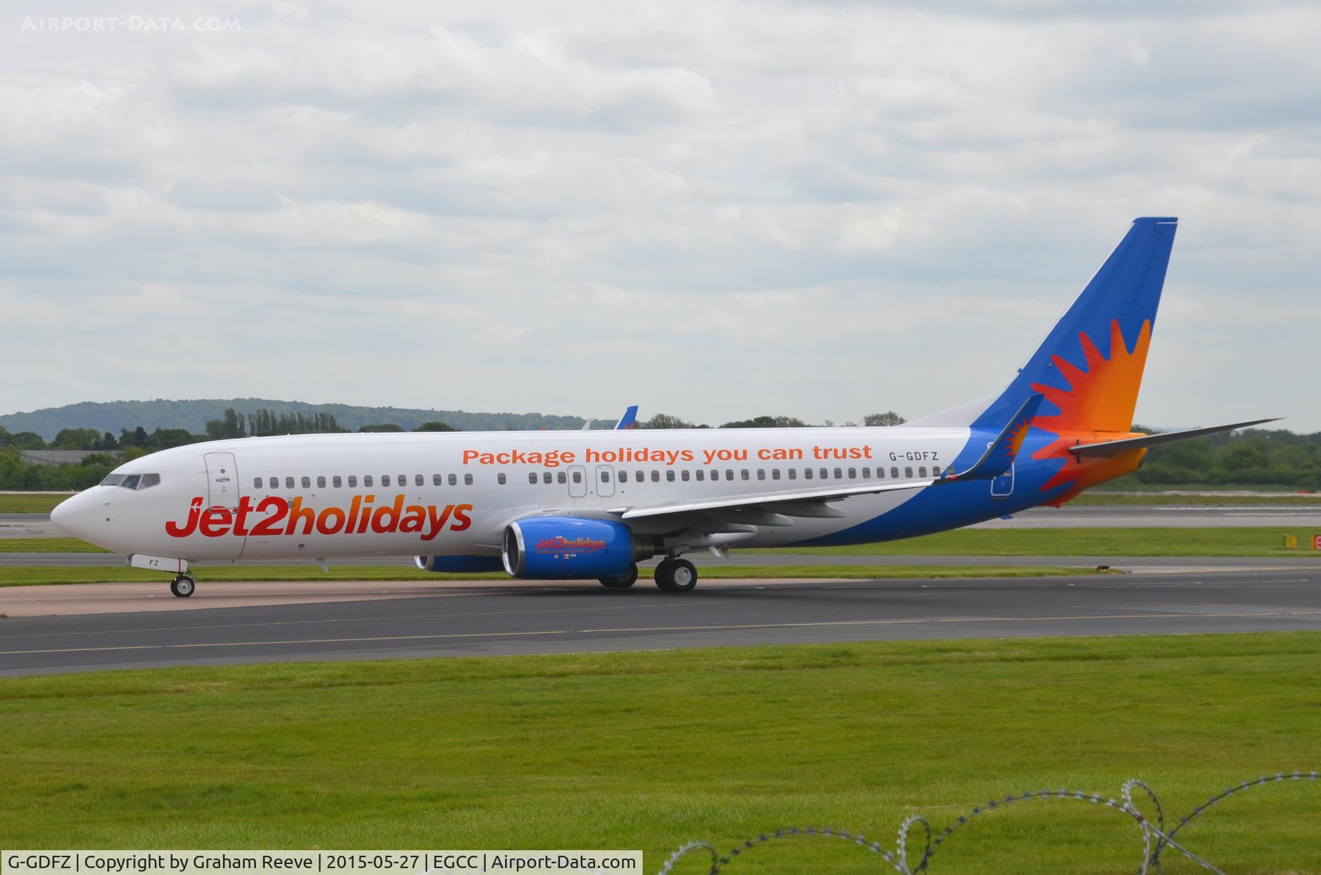 G-GDFZ, 2001 Boeing 737-86Q C/N 30276, Just landed at Manchester.