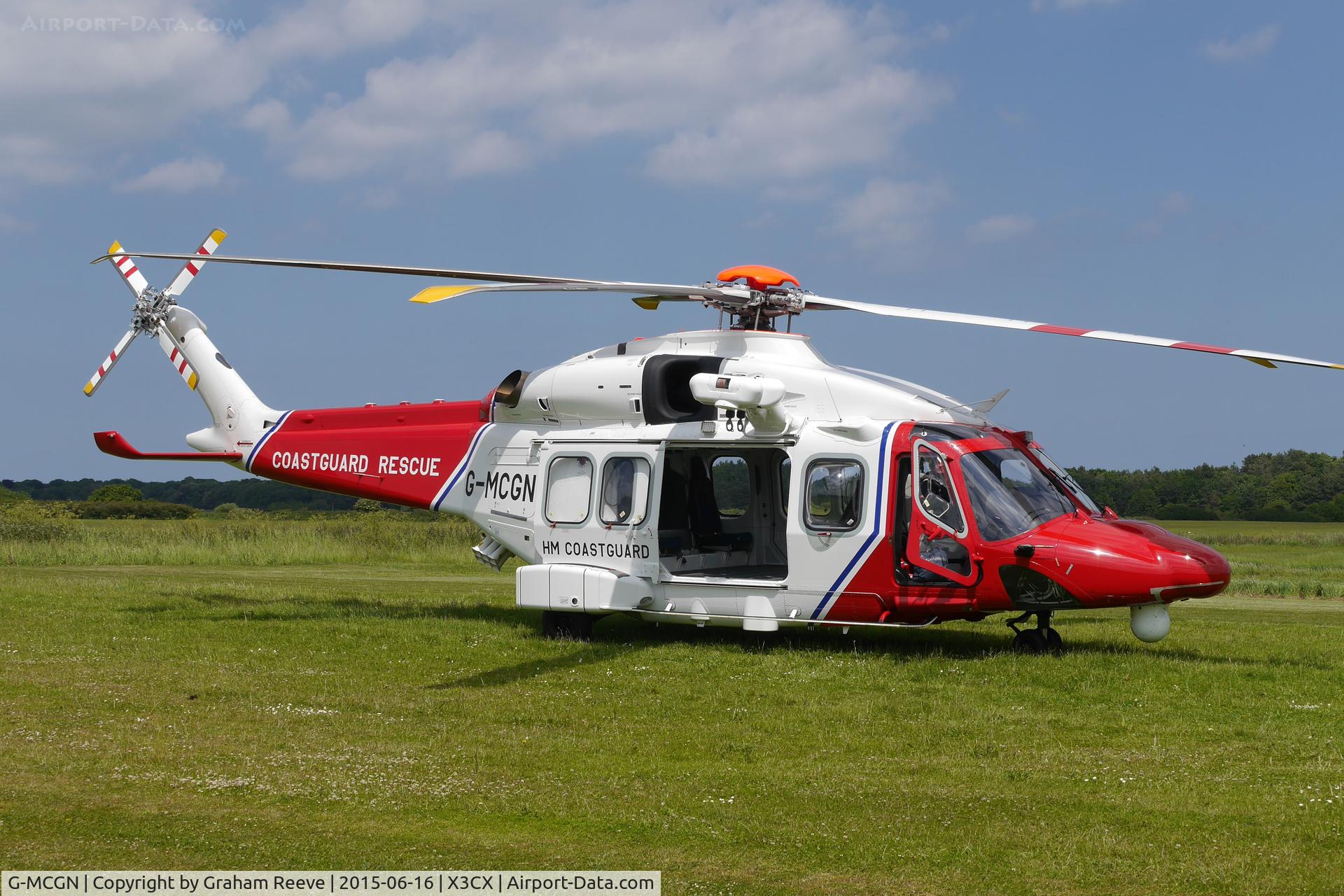 G-MCGN, 2014 AgustaWestland AW-189 C/N 92001, Parked at Northrepps.