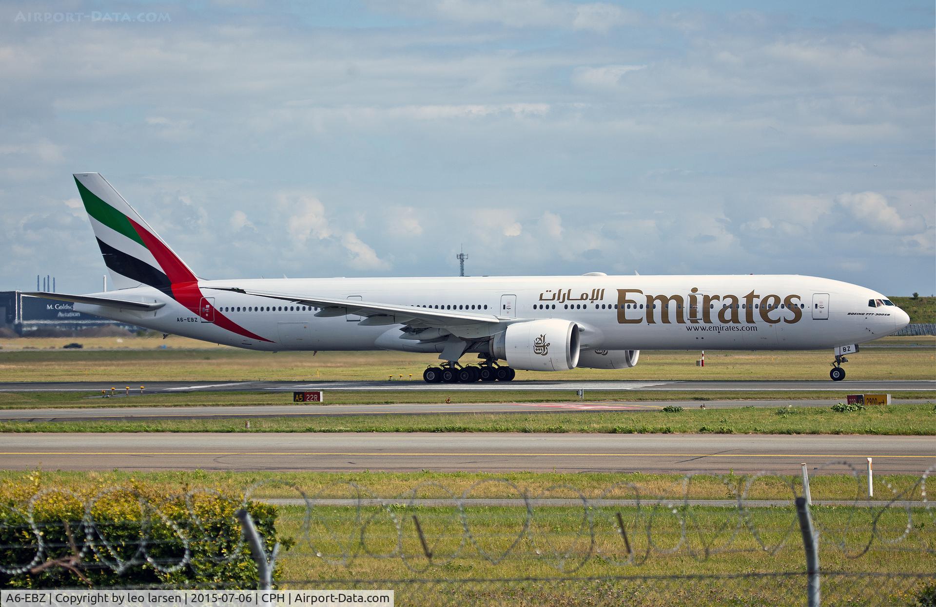 A6-EBZ, 2007 Boeing 777-31H/ER C/N 32713, Copenhagen 6.7.15