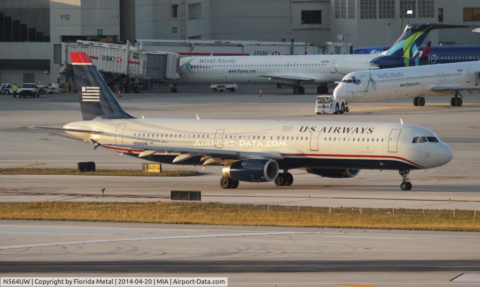 N564UW, 2012 Airbus A321-231 C/N 5374, USAirways