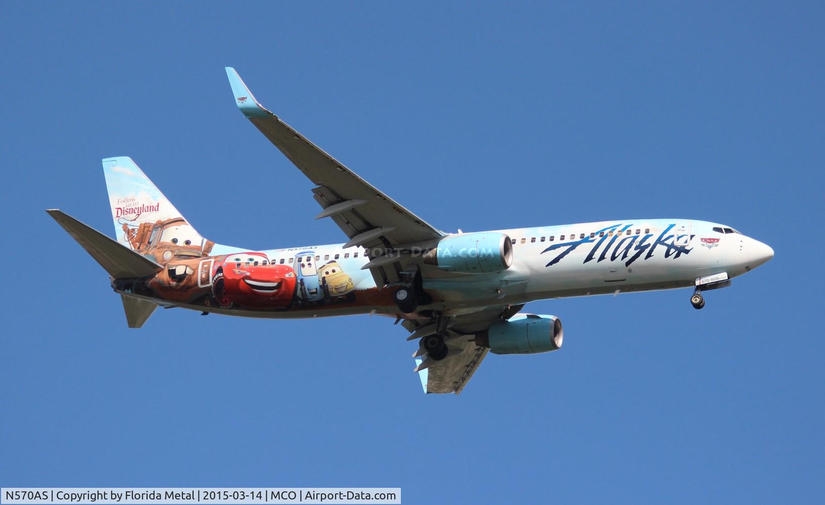 N570AS, 2007 Boeing 737-890 C/N 35185, Alaska Disneys Cars