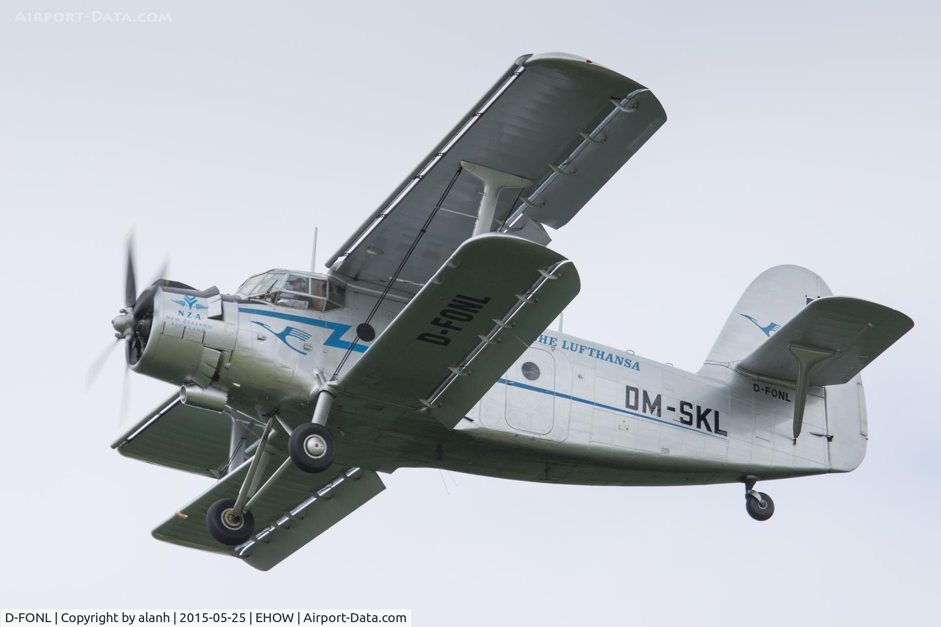 D-FONL, 1957 Antonov An-2T C/N 17802, A slow fly-by at the Oostwold Airshow with flaps down and slats open