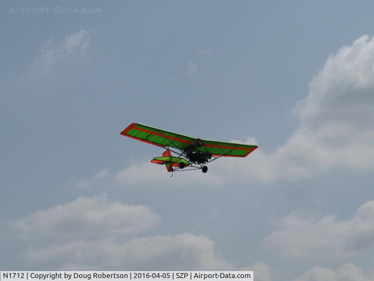 N1712, Quicksilver Sport IIS C/N 0071, 2005 Quicksilver SPORT 2S Experimental class ultralight, Rotax 582DCDI liquid cooled two-stroke two-cylinder 65 Hp pusher, impressive takeoff climb Rwy 22
