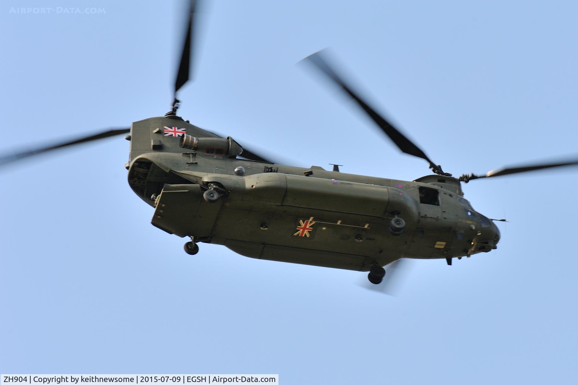 ZH904, 2001 Boeing Chinook HC.3 C/N M4483, NDB approach then off to Swanton Morley.