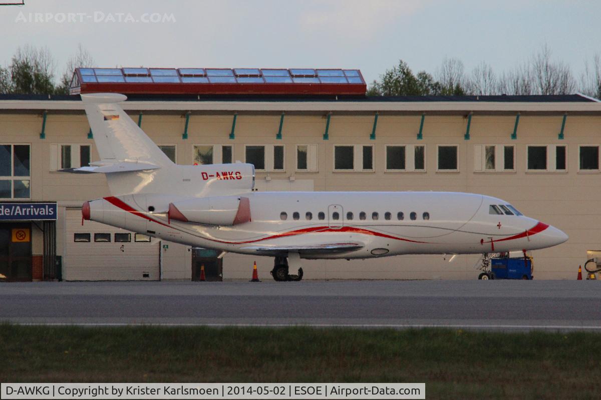 D-AWKG, 1997 Dassault Falcon 900EX C/N 20, Wurth in Örebro town :-)