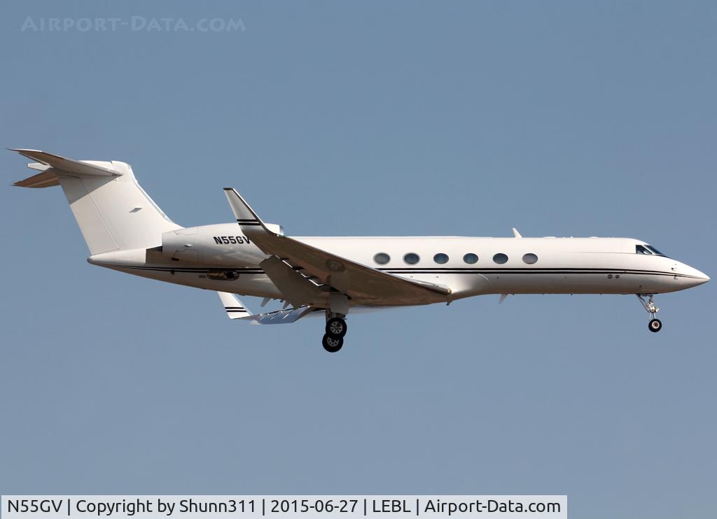 N55GV, 1997 Gulfstream Aerospace G-V C/N 515, Landing rwy 25R