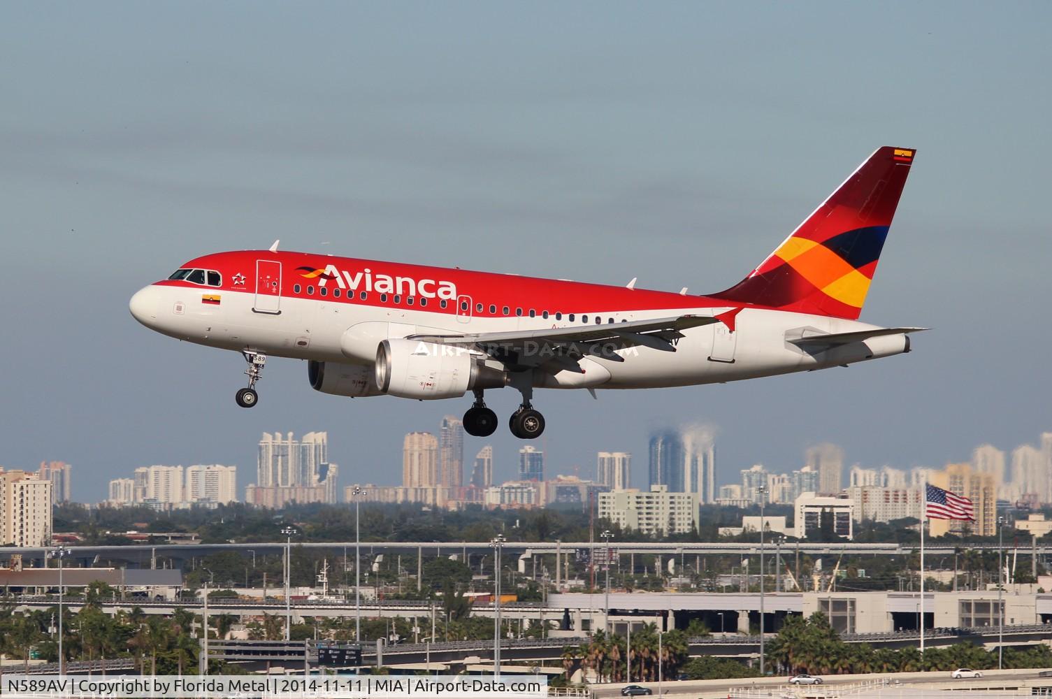 N589AV, 2005 Airbus A318-111 C/N 2575, Avianca