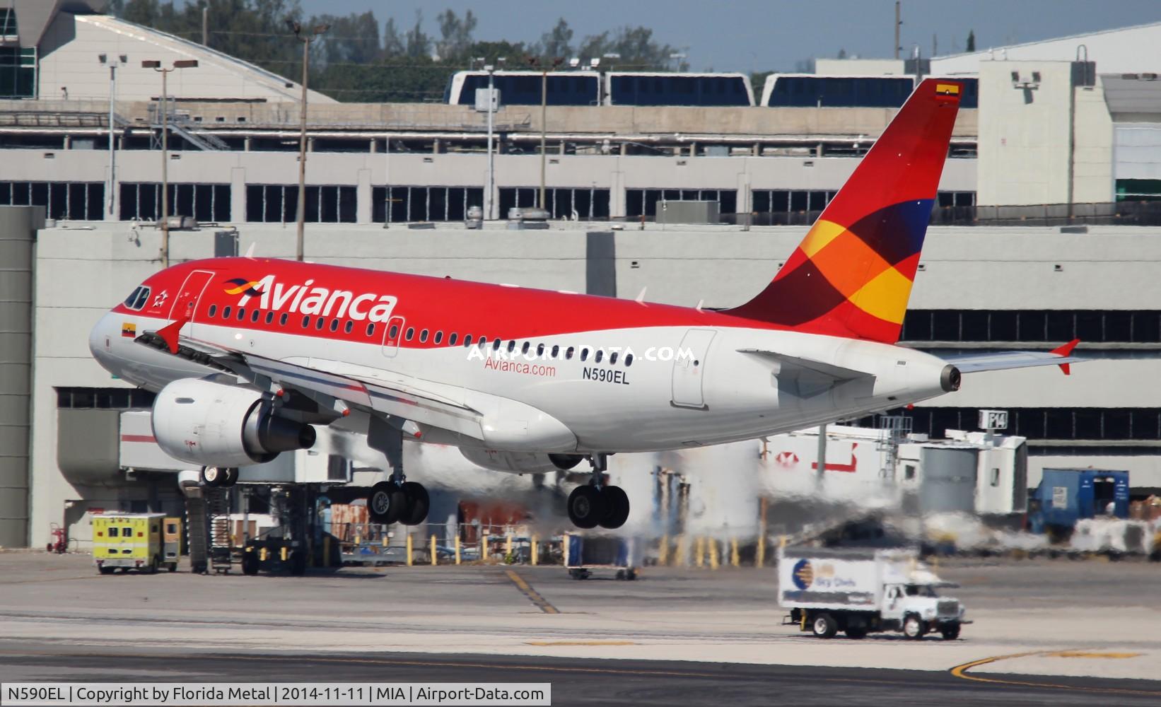 N590EL, 2004 Airbus A318-111 C/N 2328, Avianca