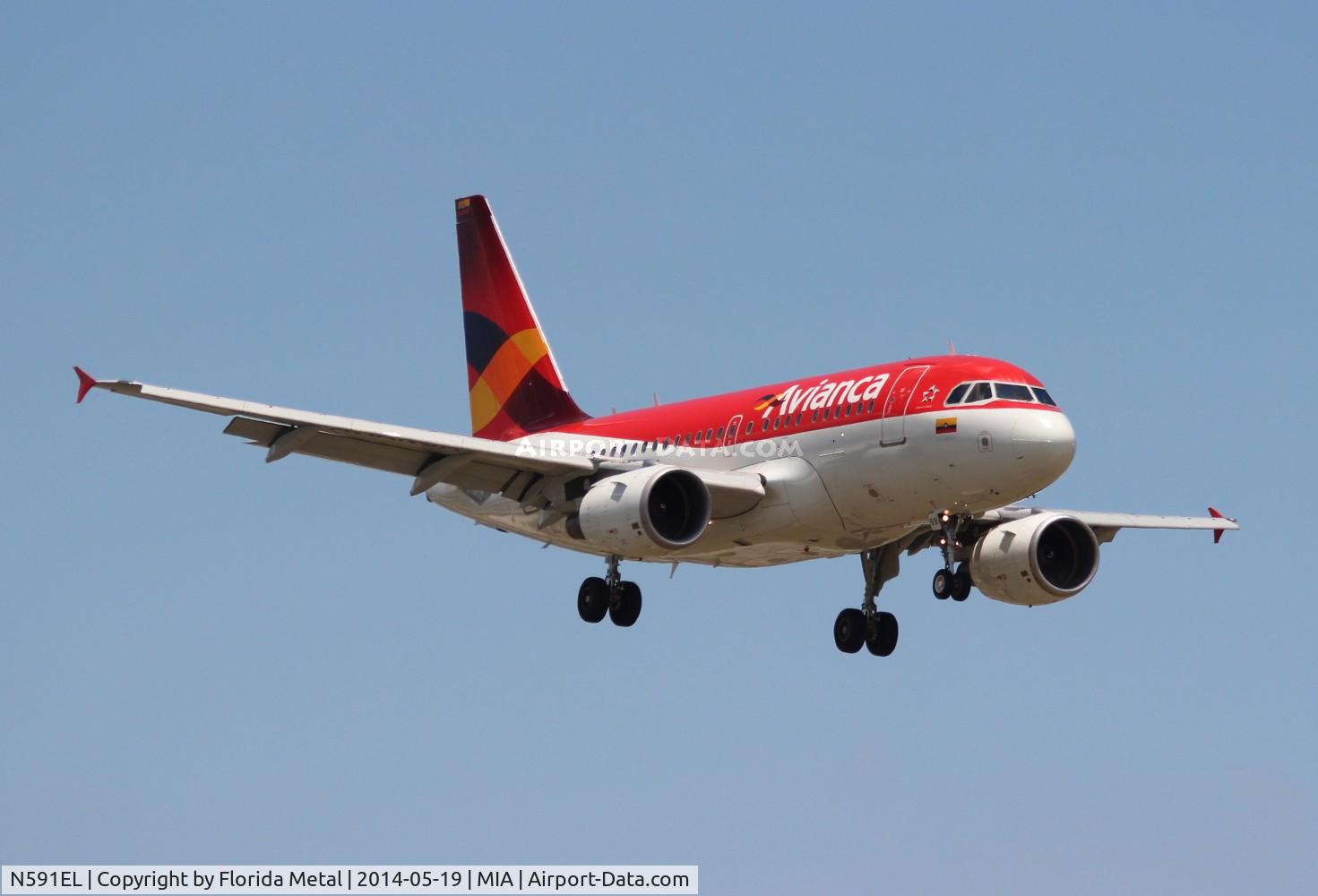 N591EL, 2004 Airbus A318-111 C/N 2333, Avianca