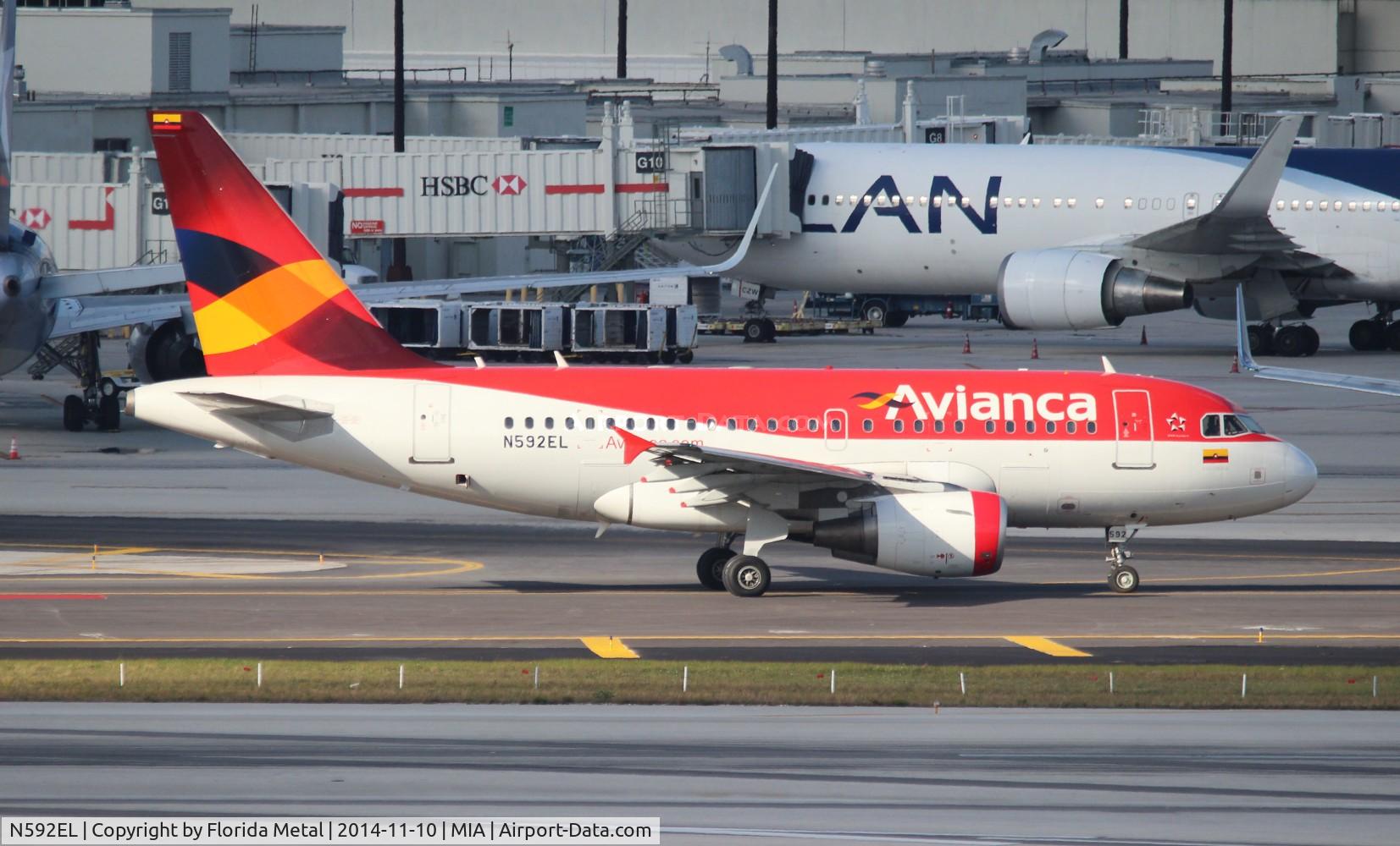 N592EL, 2004 Airbus A318-111 C/N 2358, Avianca