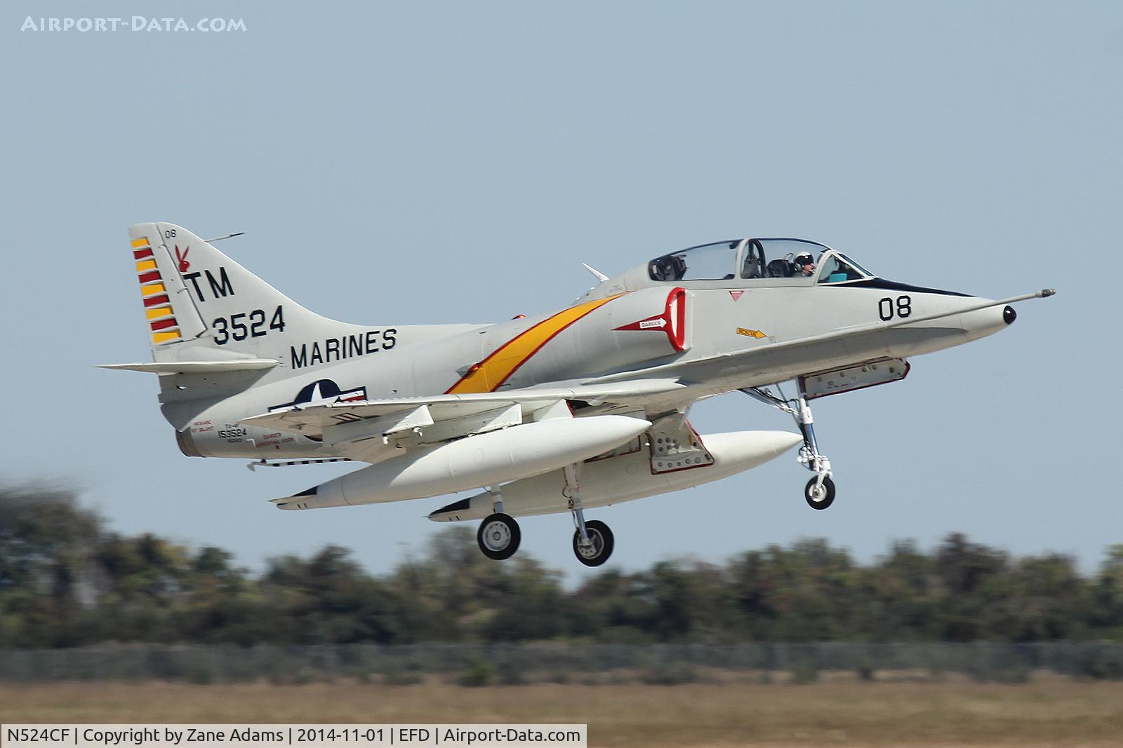 N524CF, 1967 Douglas TA-4F Skyhawk C/N 13590, At the 2014 Wings Over Houston Airshow