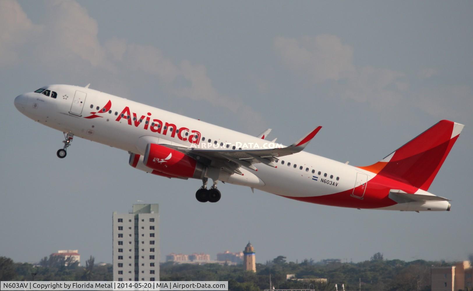 N603AV, 2013 Airbus A320-233 C/N 5840, Avianca