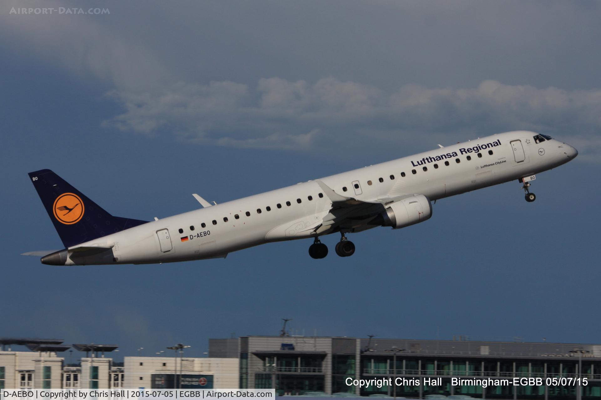D-AEBO, 2012 Embraer 195LR (ERJ-190-200LR) C/N 19000542, Lufthansa CityLine