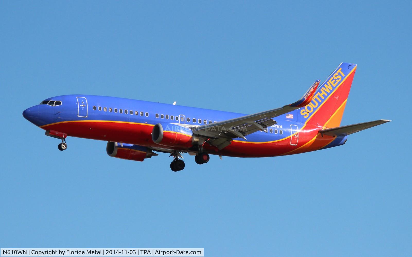 N610WN, 1995 Boeing 737-3H4 C/N 27696, Southwest