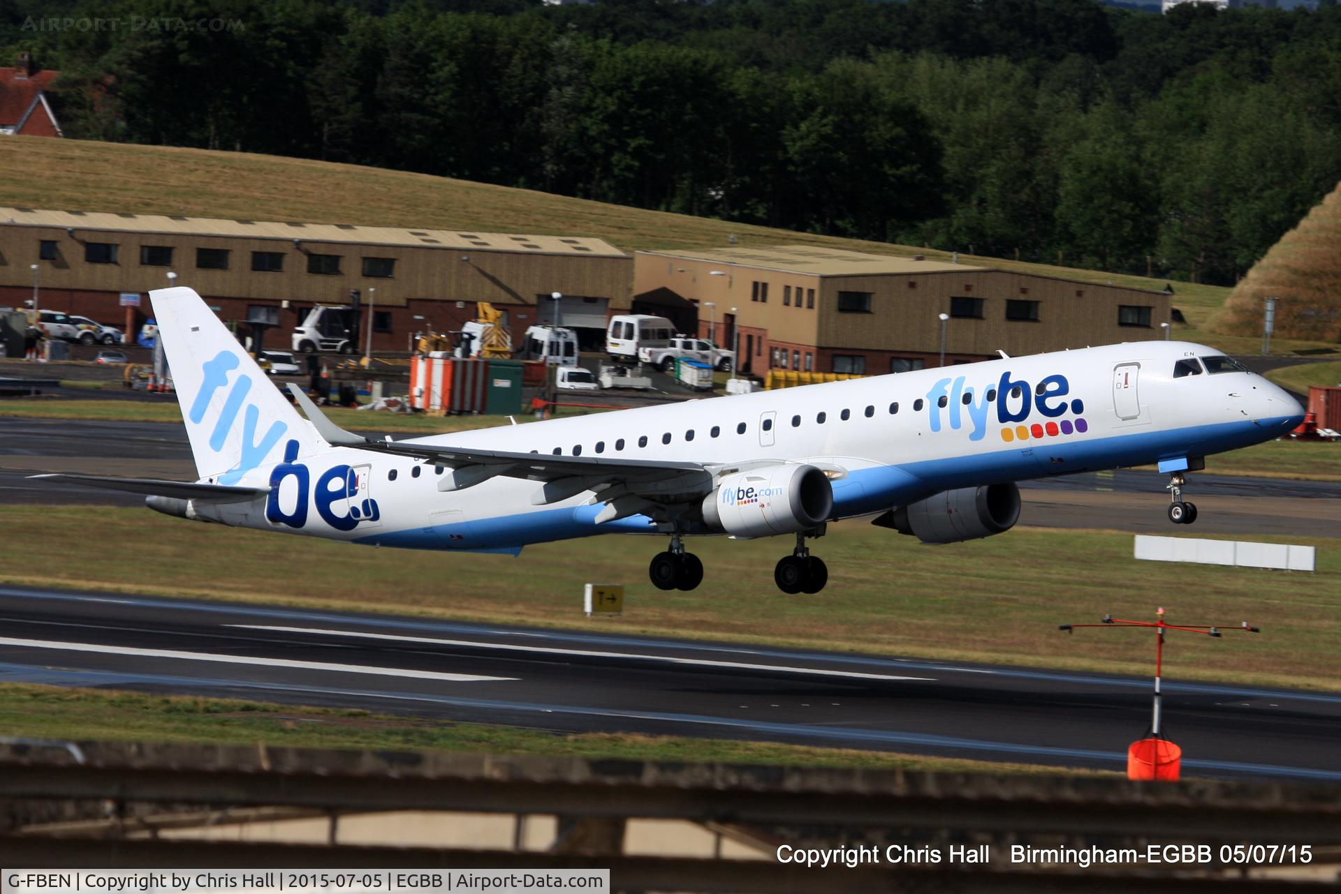 G-FBEN, 2008 Embraer 195LR (ERJ-190-200LR) C/N 19000213, flybe