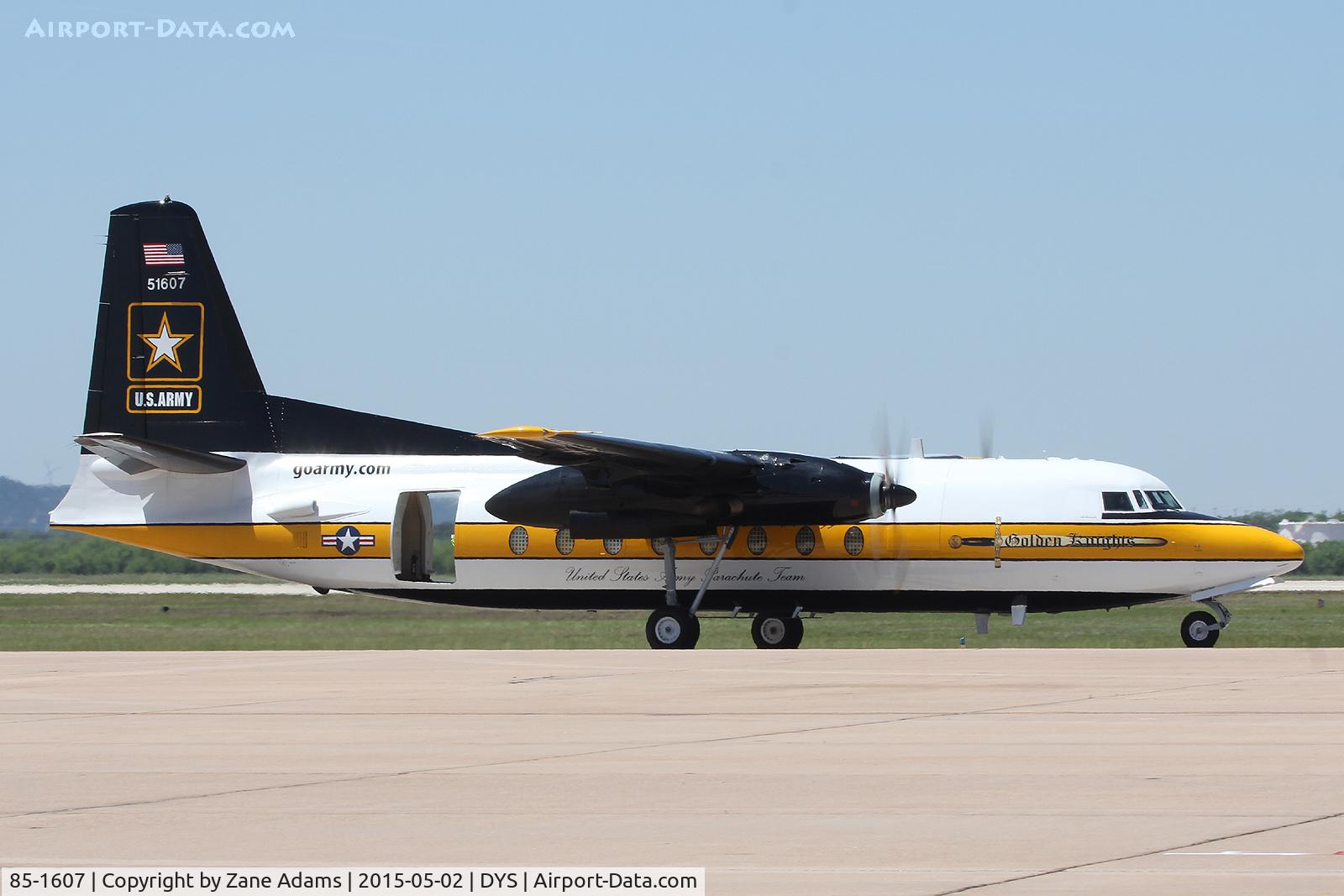 85-1607, 1983 Fokker C-31A (F27-400M) Troopship C/N 10653, At the 2015 Big Country Airshow, Dyess AFB, TX