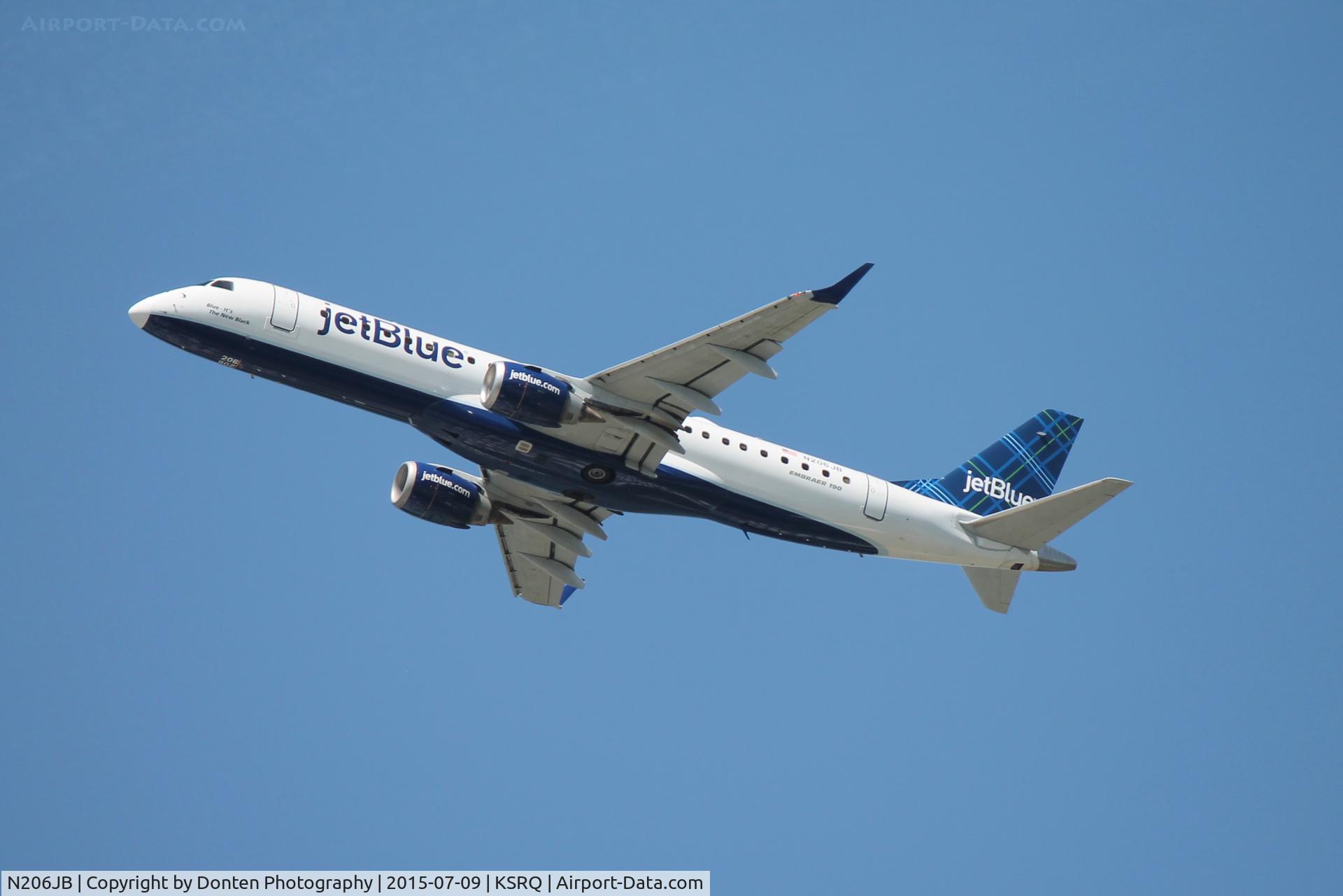 N206JB, 2006 Embraer 190AR (ERJ-190-100IGW) C/N 19000025, JetBlue Flight 164 (N206JB) 