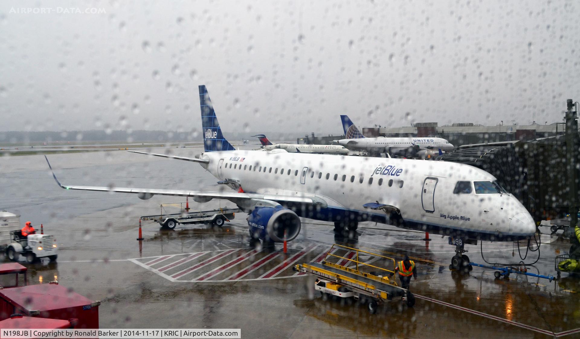 N198JB, 2006 Embraer 190AR (ERJ-190-100IGW) C/N 19000021, At the gate RIC