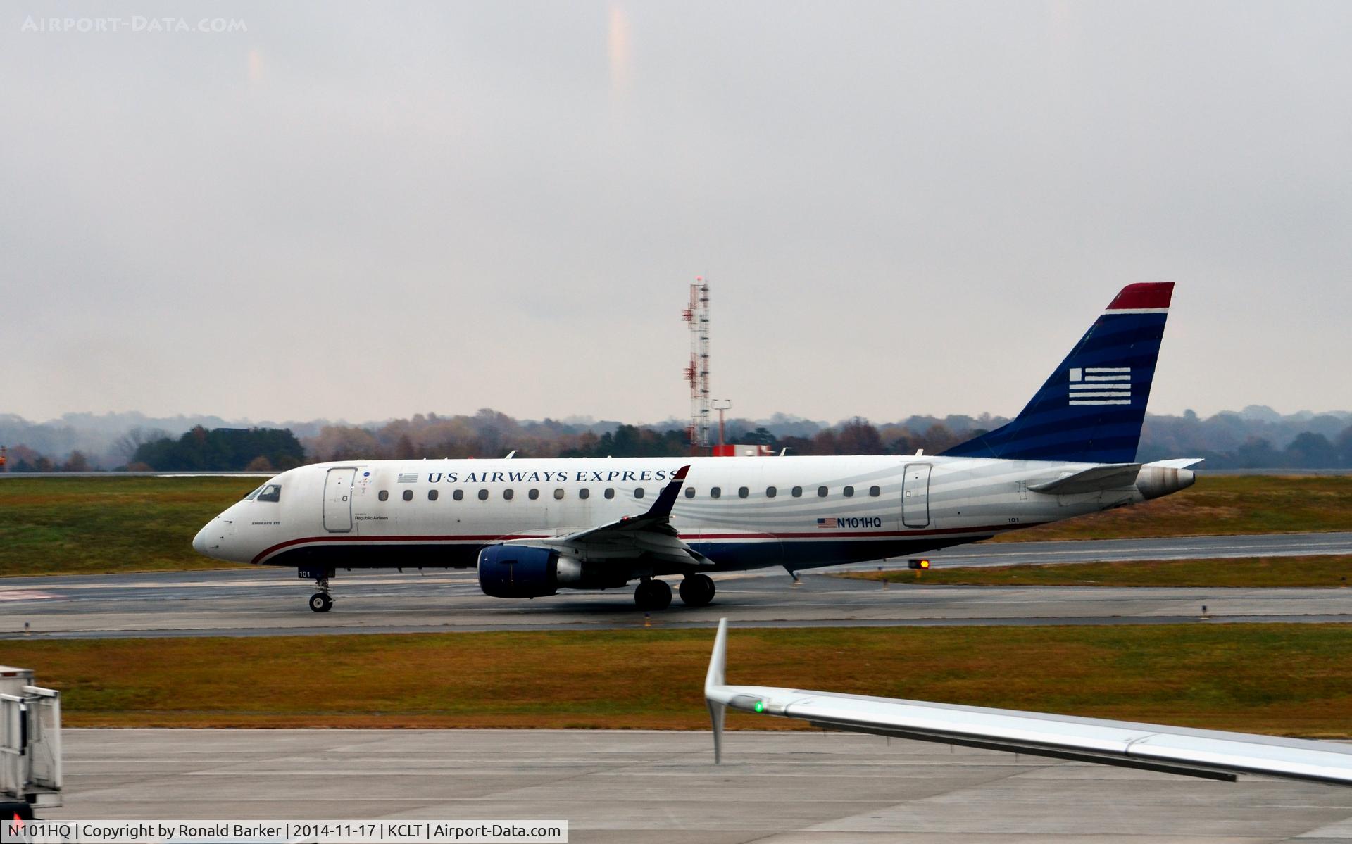 N101HQ, 2007 Embraer 175LR (ERJ-170-200LR) C/N 17000156, Taxi CLT