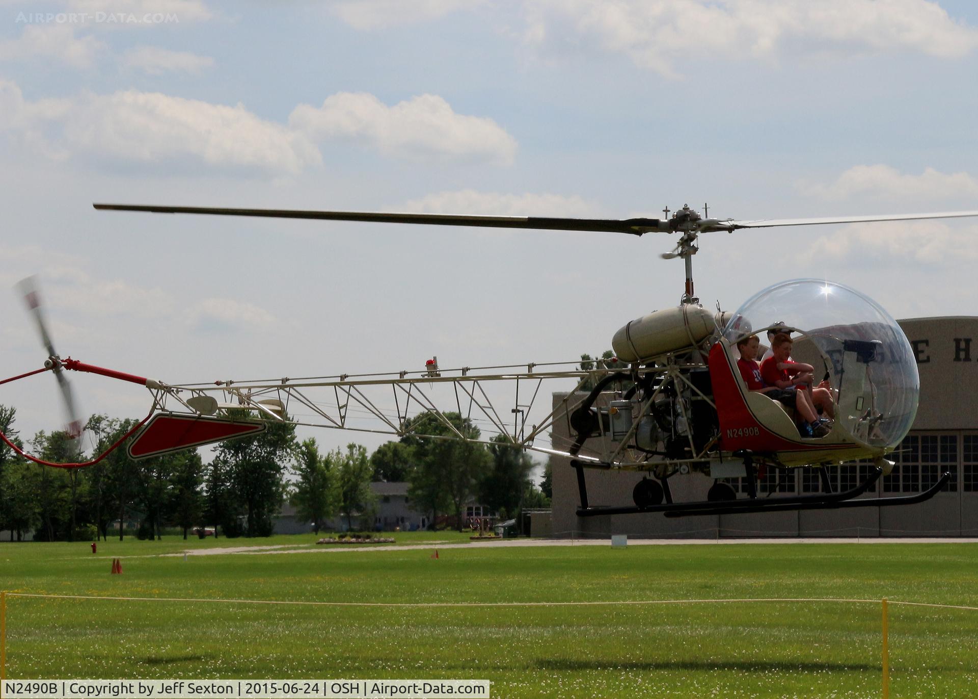 N2490B, 1956 Bell 47G-2 C/N 1516, At Oshkosh WI