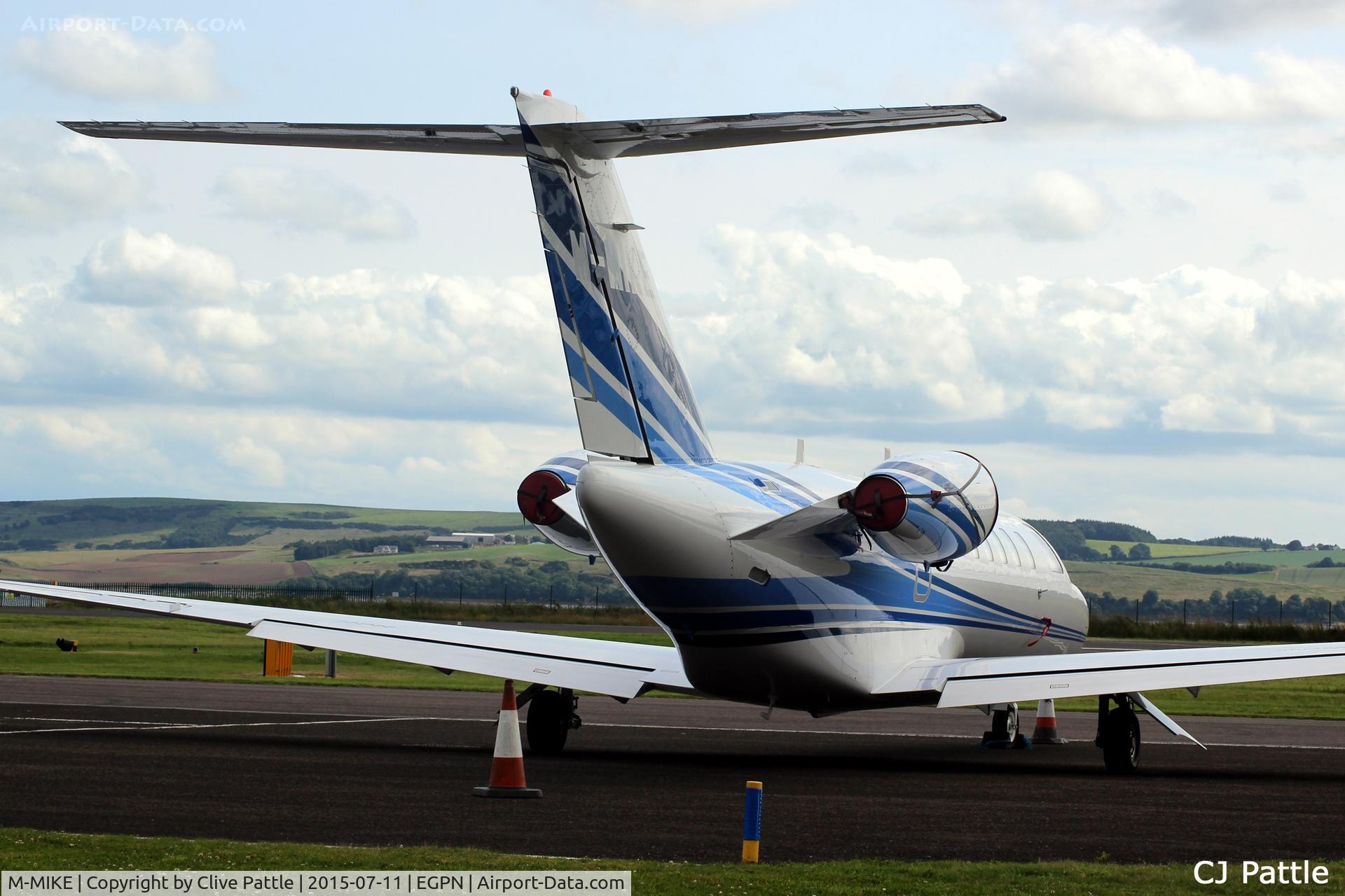 M-MIKE, 2008 Cessna 525B CitationJet CJ3 C/N 525B-0280, Rear view at Dundee Riverside EGPN