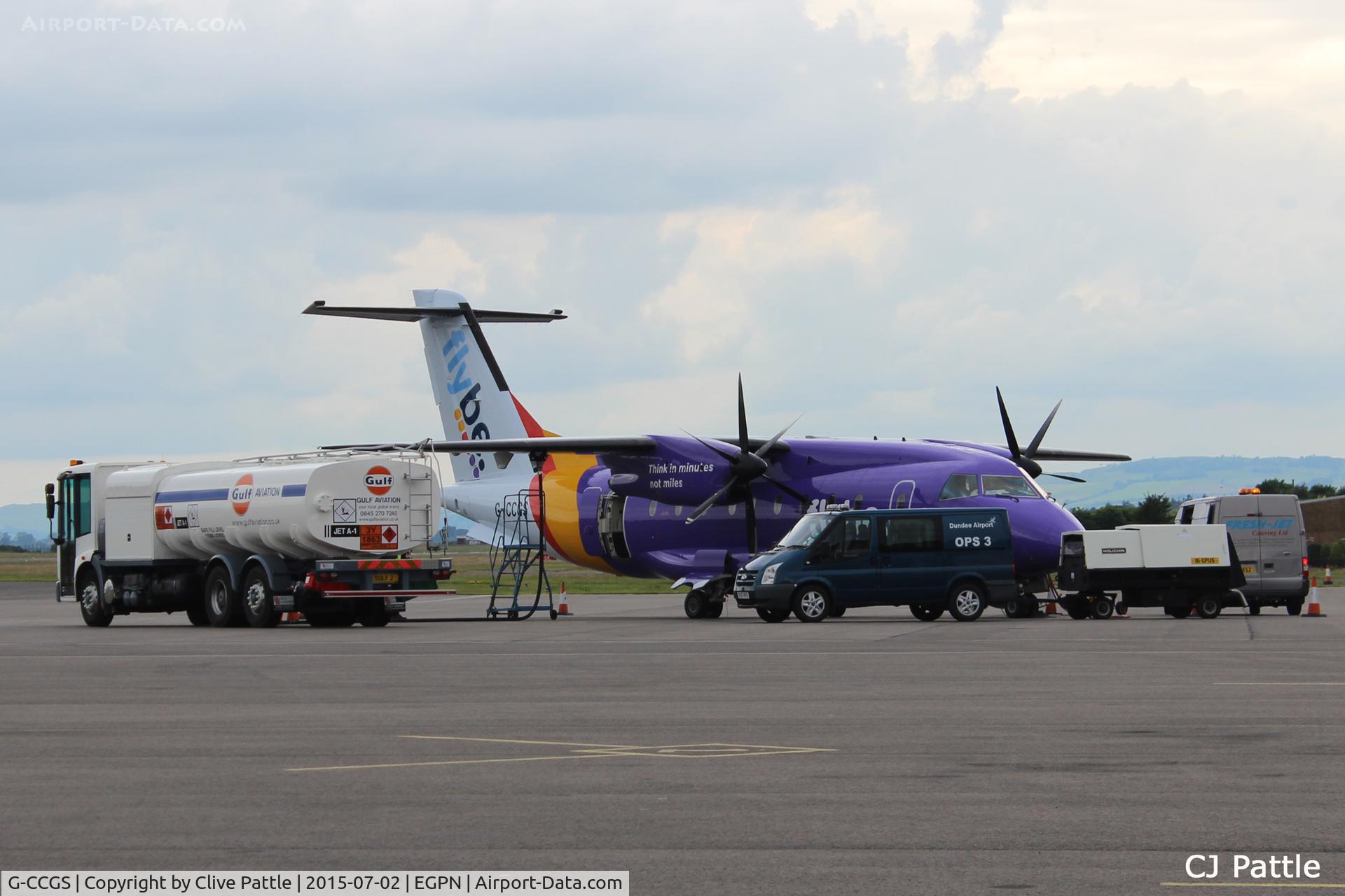 G-CCGS, 1998 Dornier 328-100 C/N 3101, Receiving the full treatment on the apron at Dundee Riverside EGPN before its departure back to London Stansted EGSS
