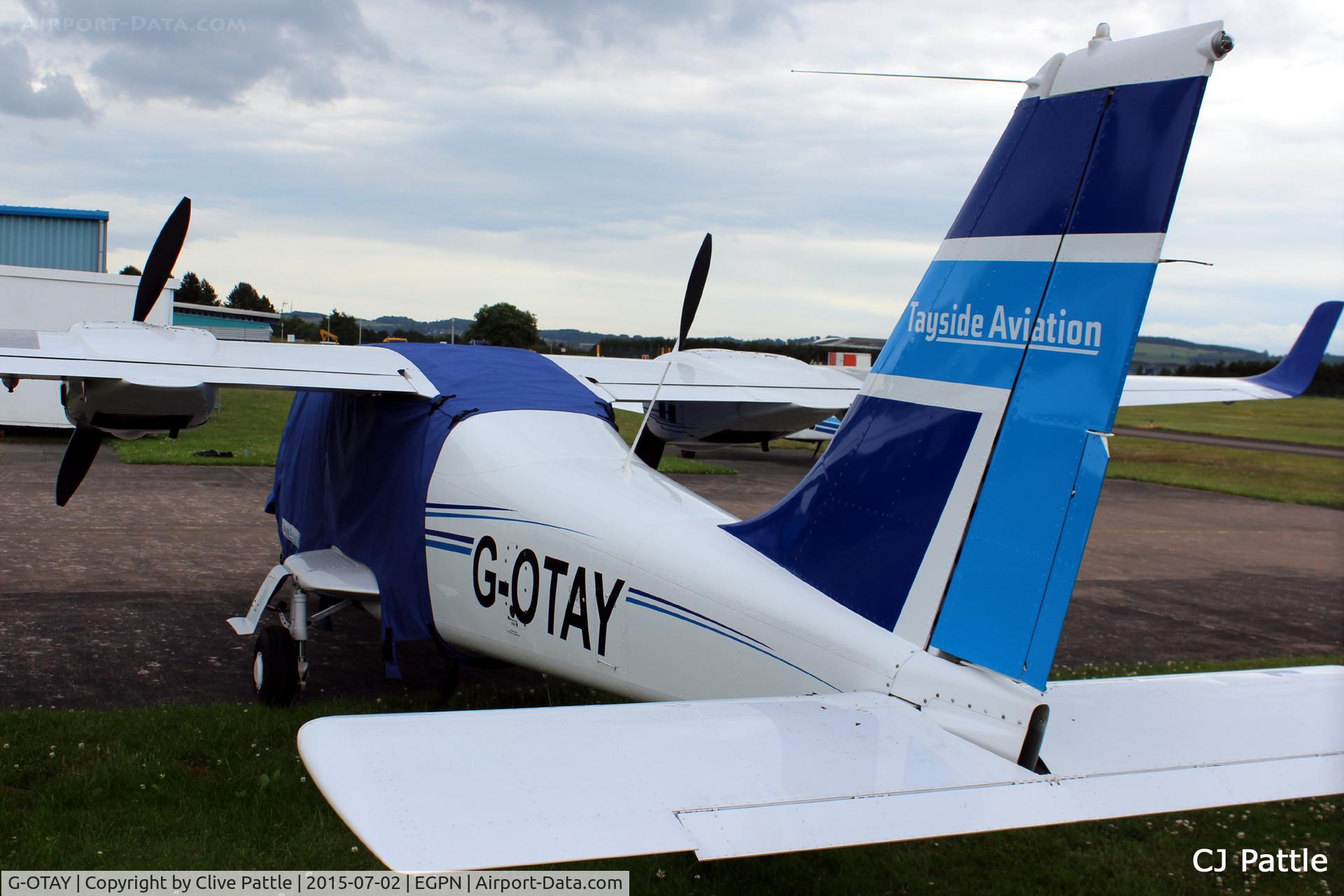G-OTAY, 2010 Tecnam P-2006T C/N 049, Parked up at it's Tayside Aviation base displaying it's new colour scheme at Dundee Riverside EGPN