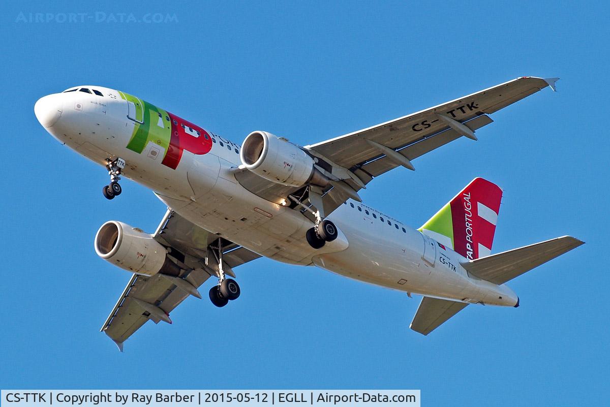 CS-TTK, 1999 Airbus A319-111 C/N 1034, Airbus A319-111 [1034] (TAP Portugal) Home~G 12/05/2015. On approach 27R